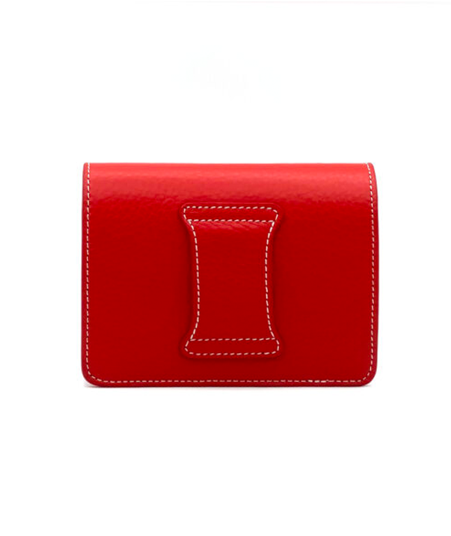 Baron Signature Scope Case in red, made from finest calf leather, showcasing its elegant design and protective features.