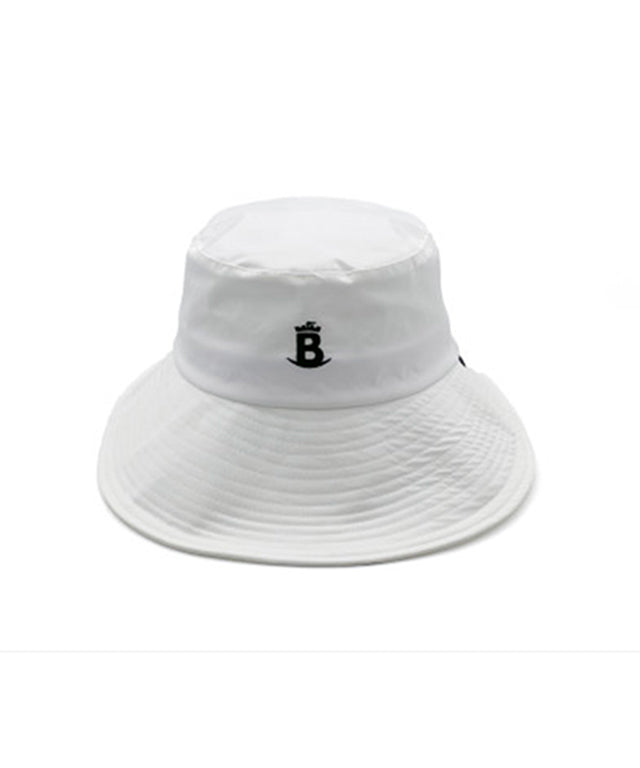 Baron X Steven Wilson Wide Bucket Hat in black and white, featuring unique typography and adjustable brim for custom styling.