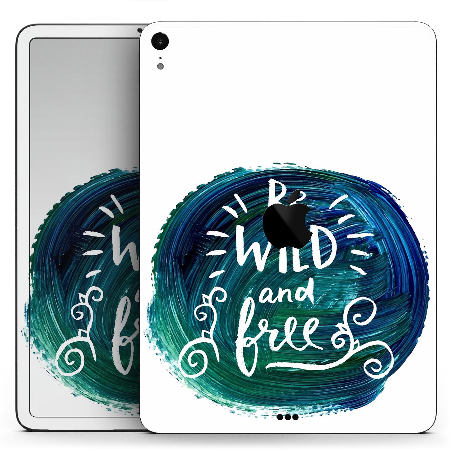 Be Wild and Free full body skin decal for Apple iPad Pro 12.9", showcasing vibrant design and premium quality materials.