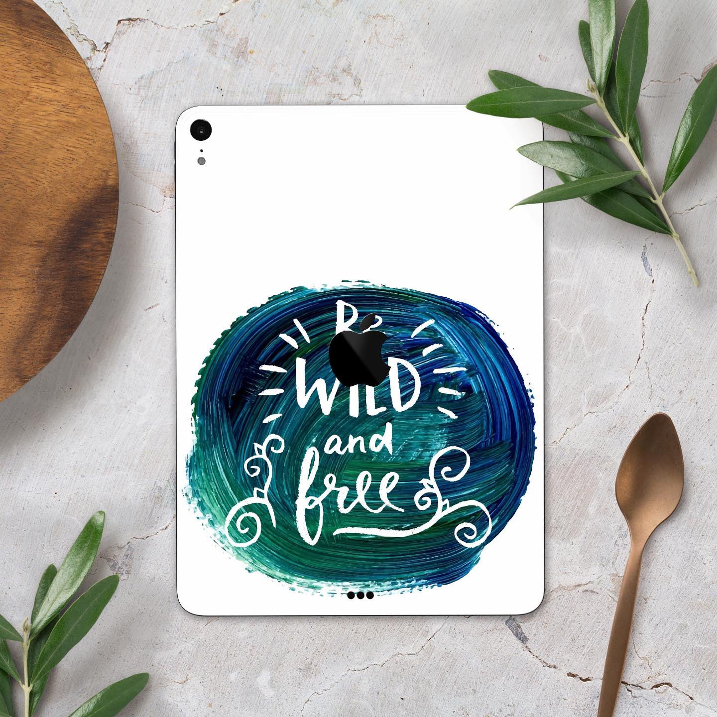 Be Wild and Free full body skin decal for Apple iPad Pro 12.9", showcasing vibrant design and premium quality materials.