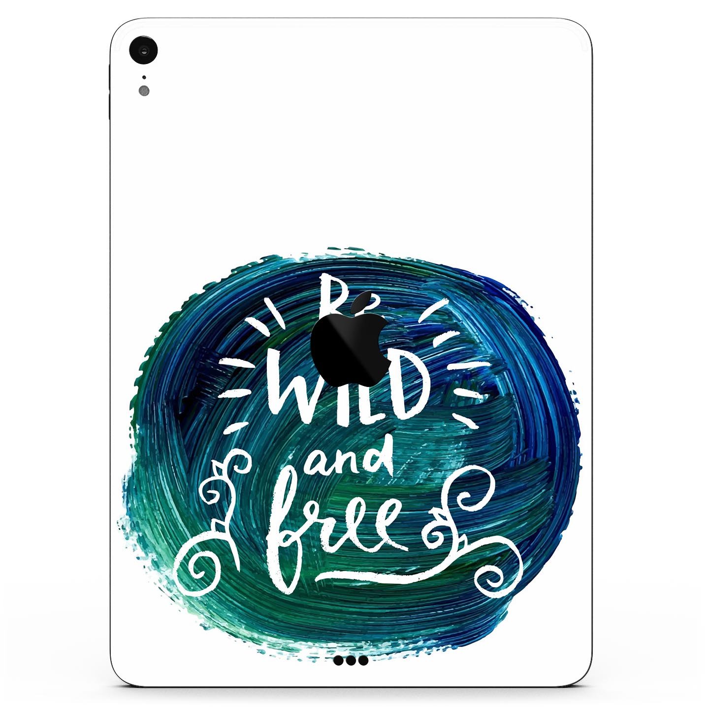 Be Wild and Free full body skin decal for Apple iPad Pro 12.9", showcasing vibrant design and premium quality materials.