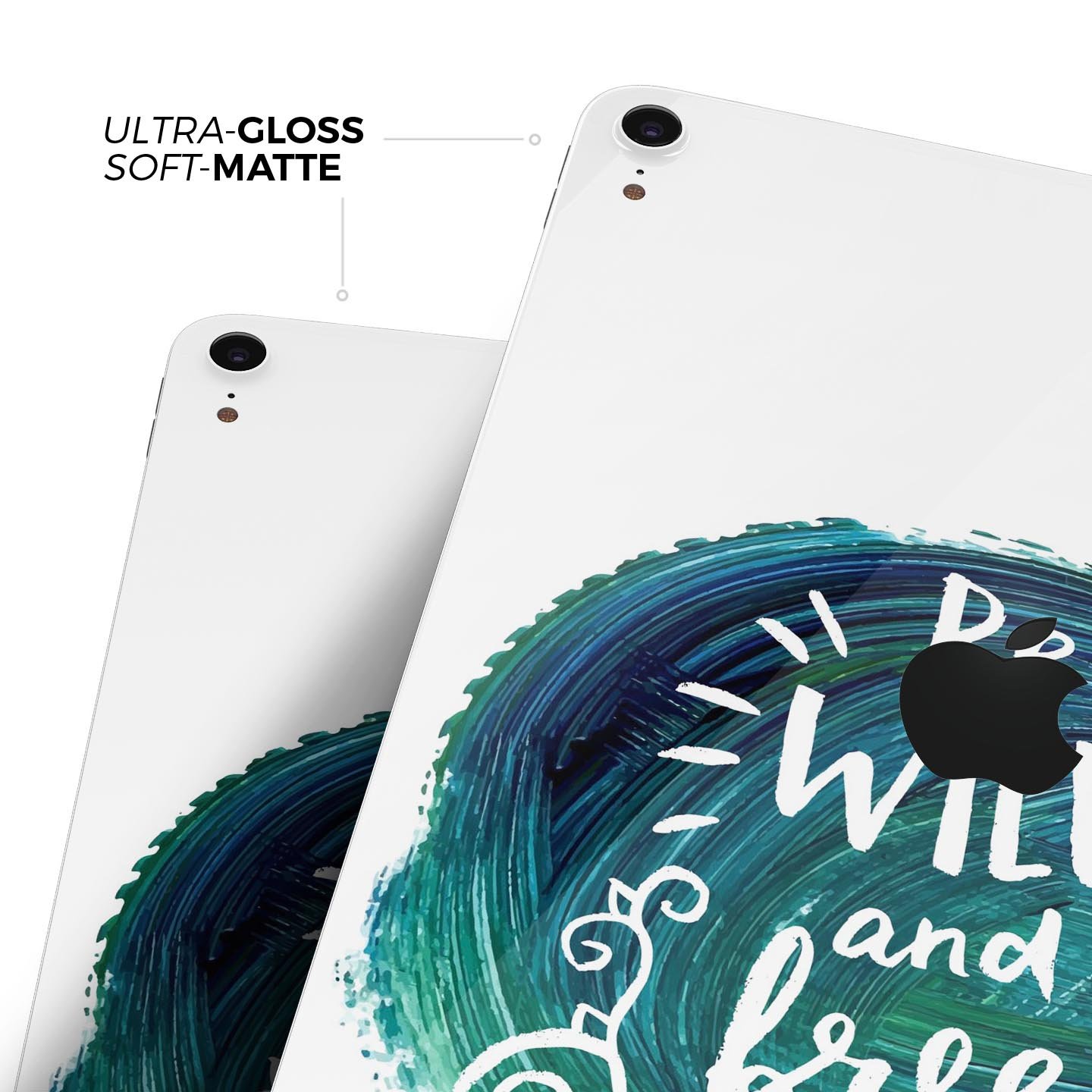 Be Wild and Free full body skin decal for Apple iPad Pro 12.9", showcasing vibrant design and premium quality materials.