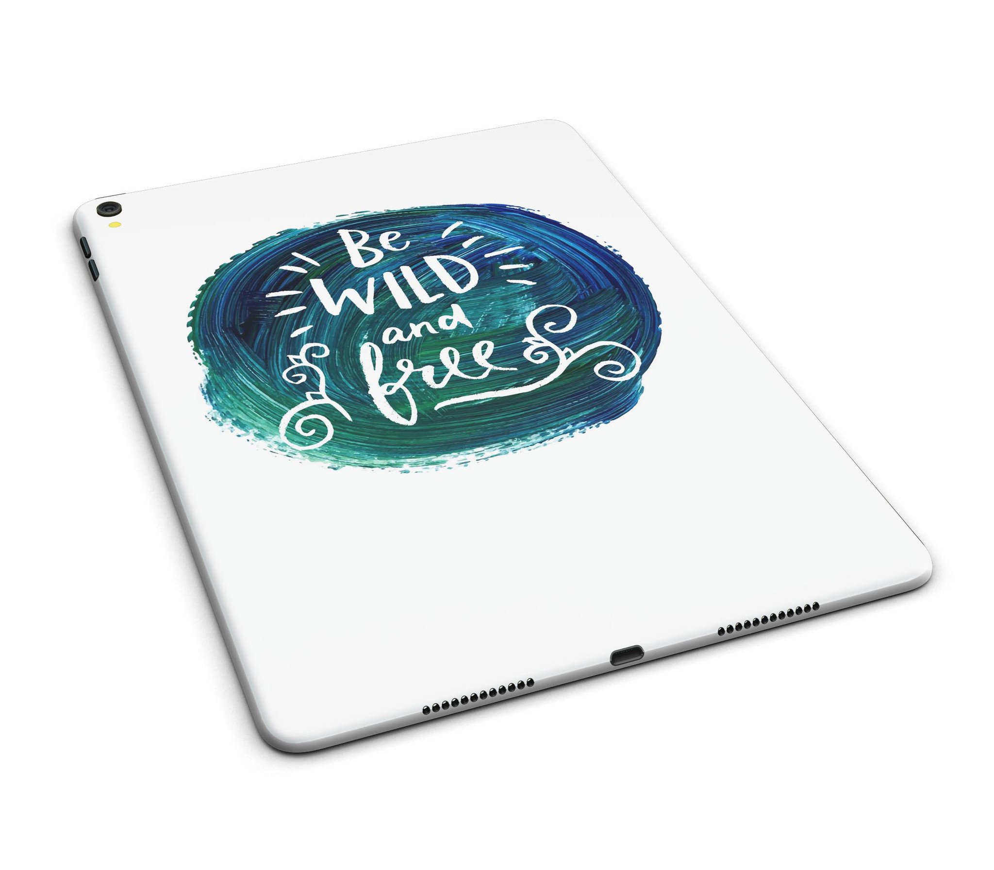 Be Wild and Free Full Body Skin for iPad Pro, showcasing vibrant design and premium vinyl material for protection.