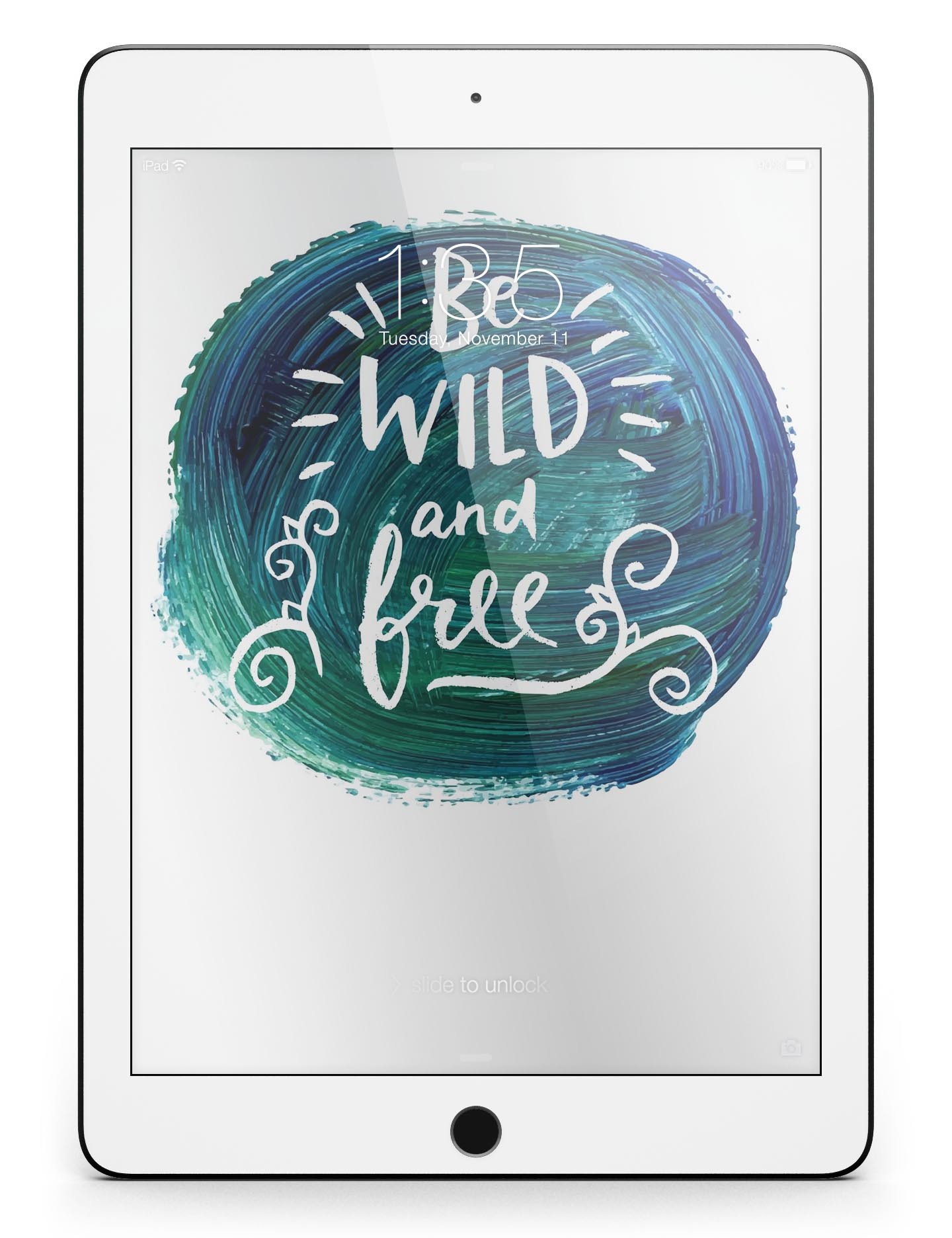 Be Wild and Free Full Body Skin for iPad Pro, showcasing vibrant design and premium vinyl material for protection.