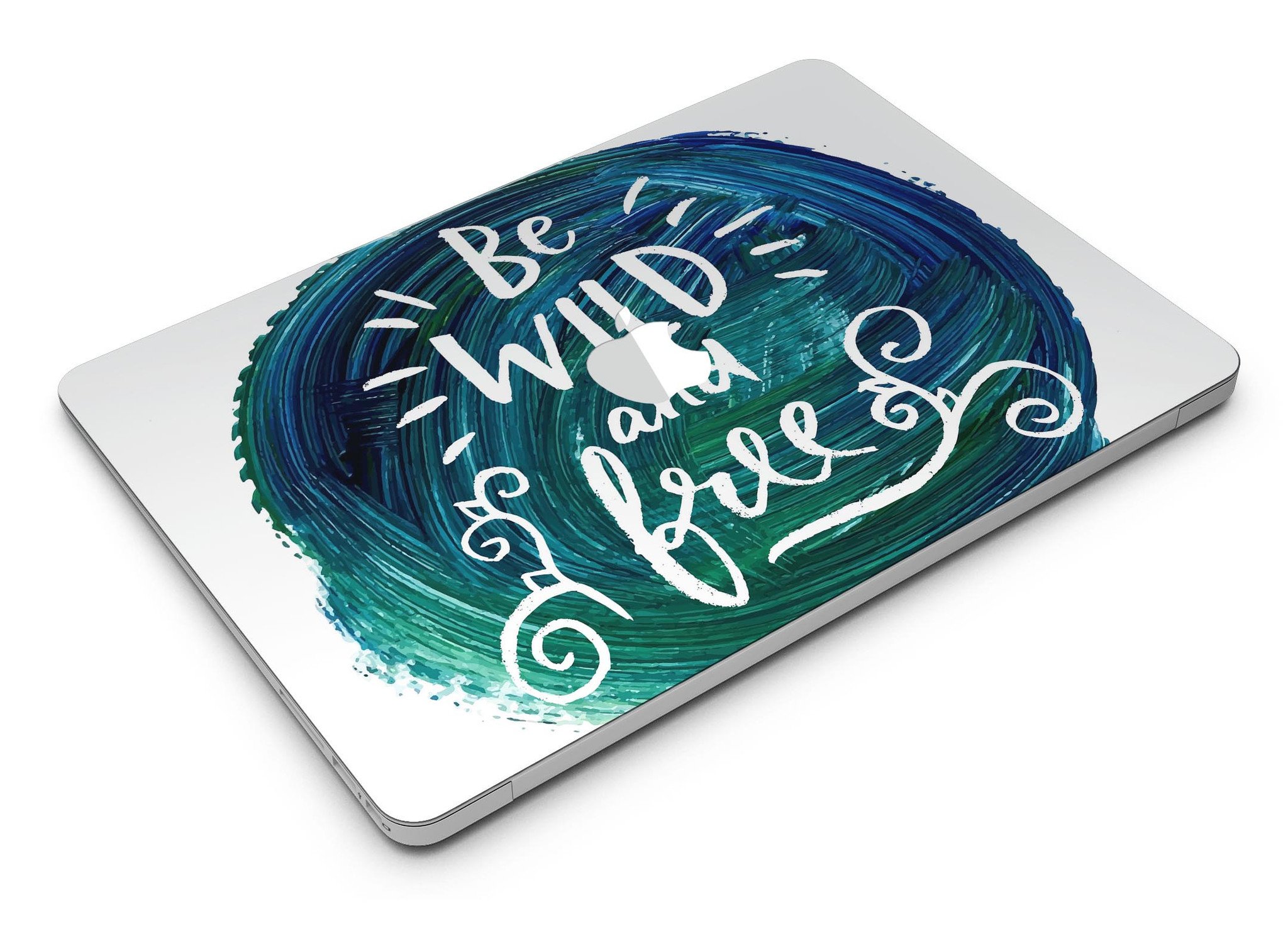 Be Wild and Free MacBook Air Skin Kit showcasing vibrant design and premium vinyl material.