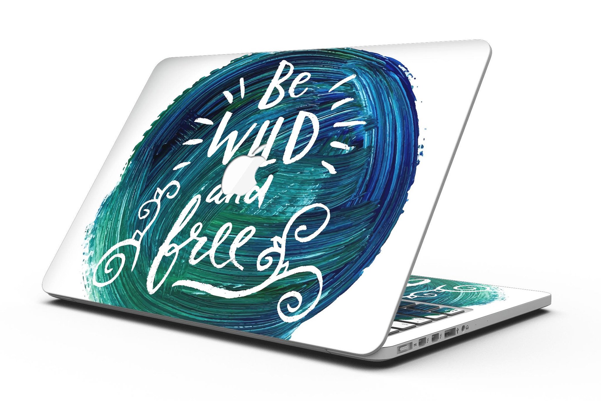 Be Wild and Free MacBook Pro skin featuring vibrant design, perfect fit for Retina Display, showcasing gloss finish.