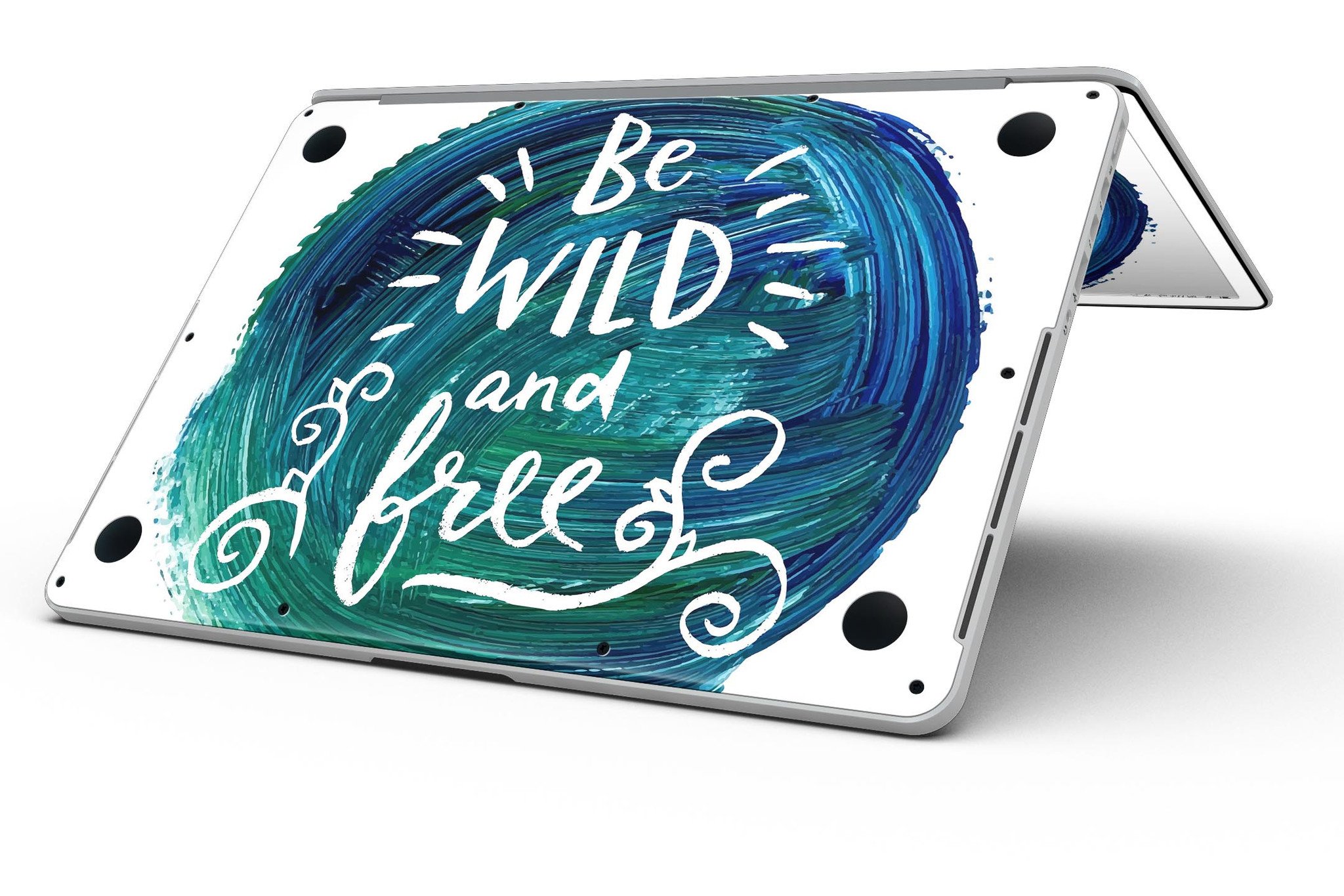 Be Wild and Free MacBook Pro skin featuring vibrant design, perfect fit for Retina Display, showcasing gloss finish.