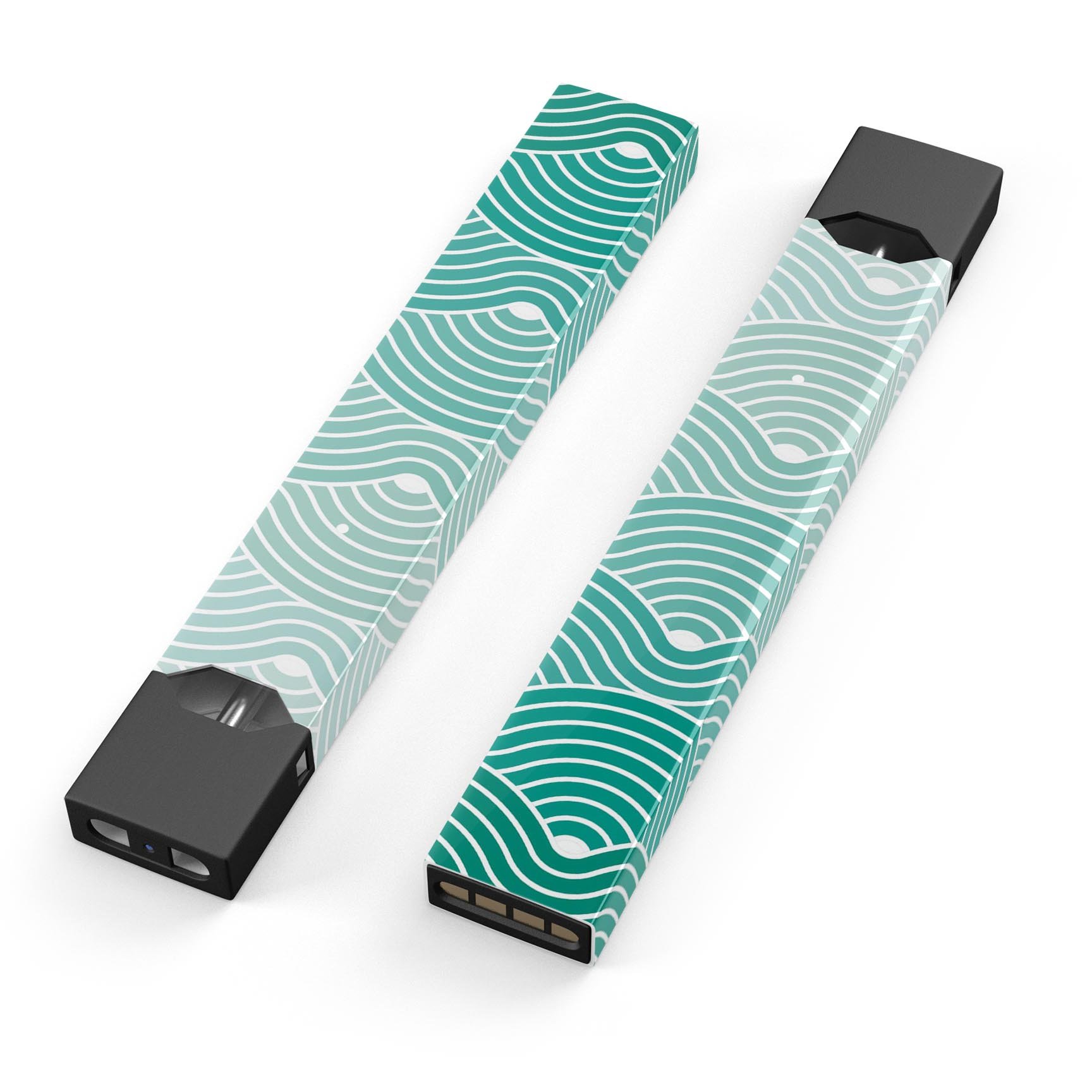 Beach Hotel Wallpaper Waves skin wrap for JUUL device, showcasing vibrant beach-themed design and premium quality.