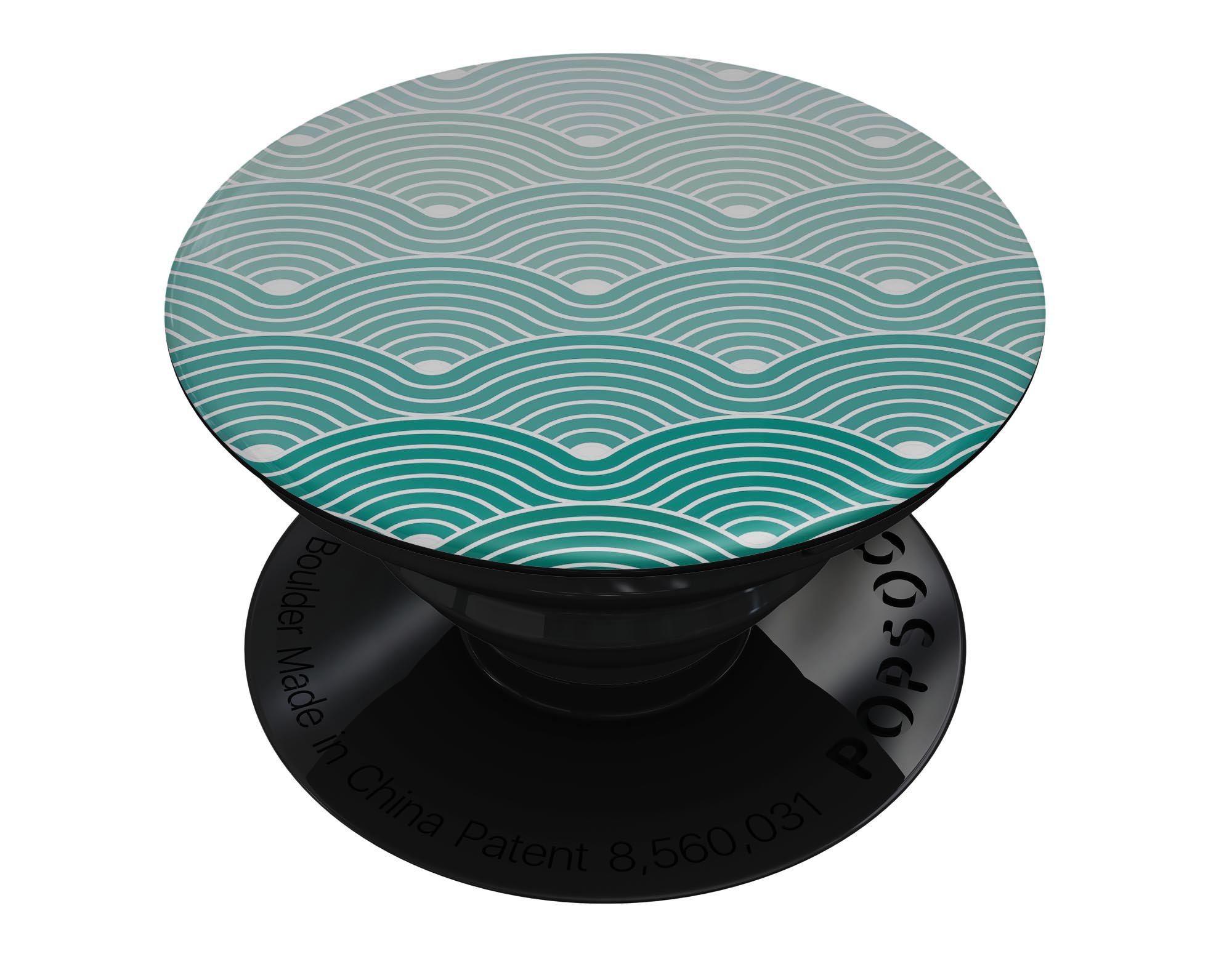 Beach Hotel Wallpaper Waves skin kit for PopSockets, featuring vibrant beach-themed design on premium vinyl material.