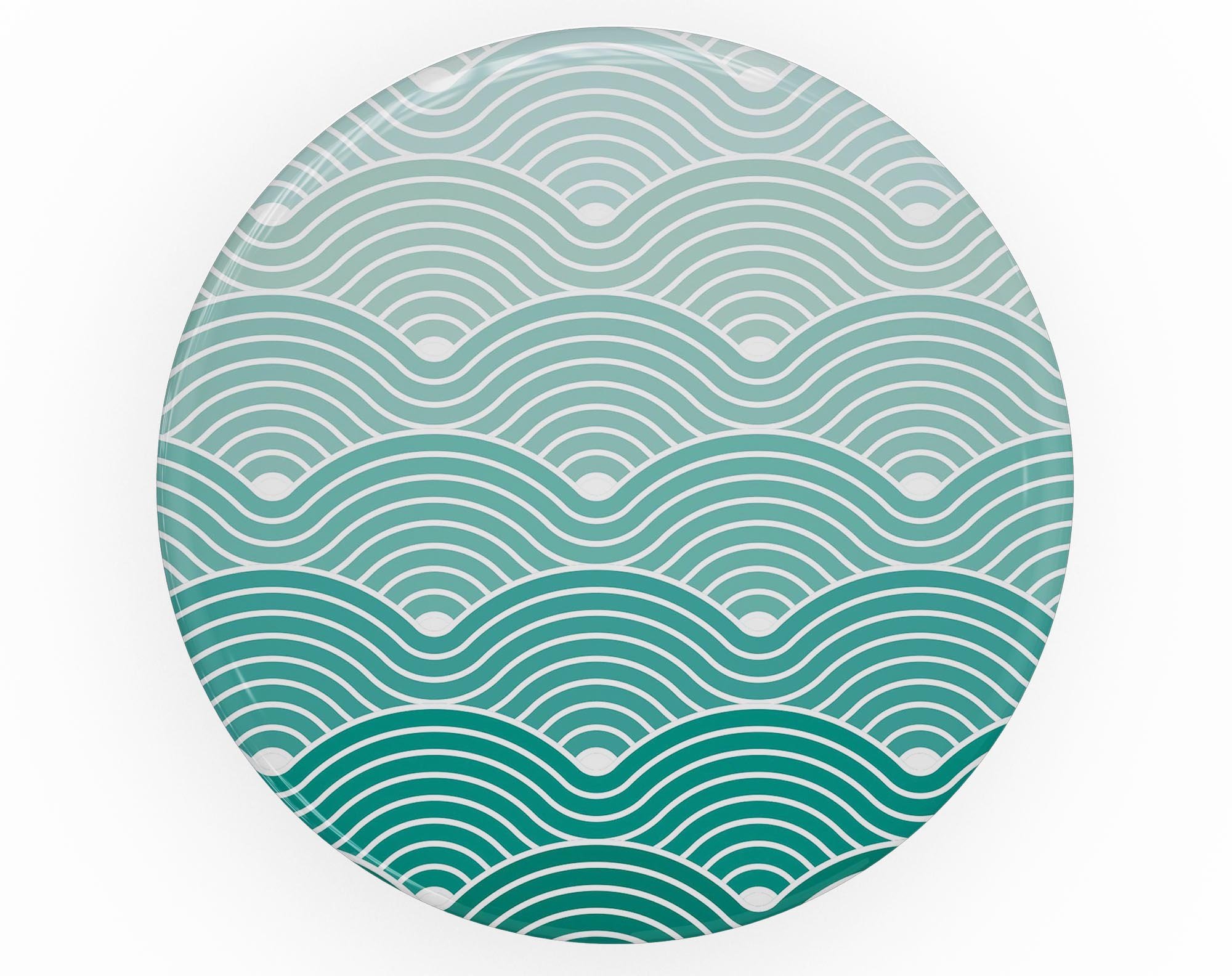 Beach Hotel Wallpaper Waves skin kit for PopSockets, featuring vibrant beach-themed design on premium vinyl material.