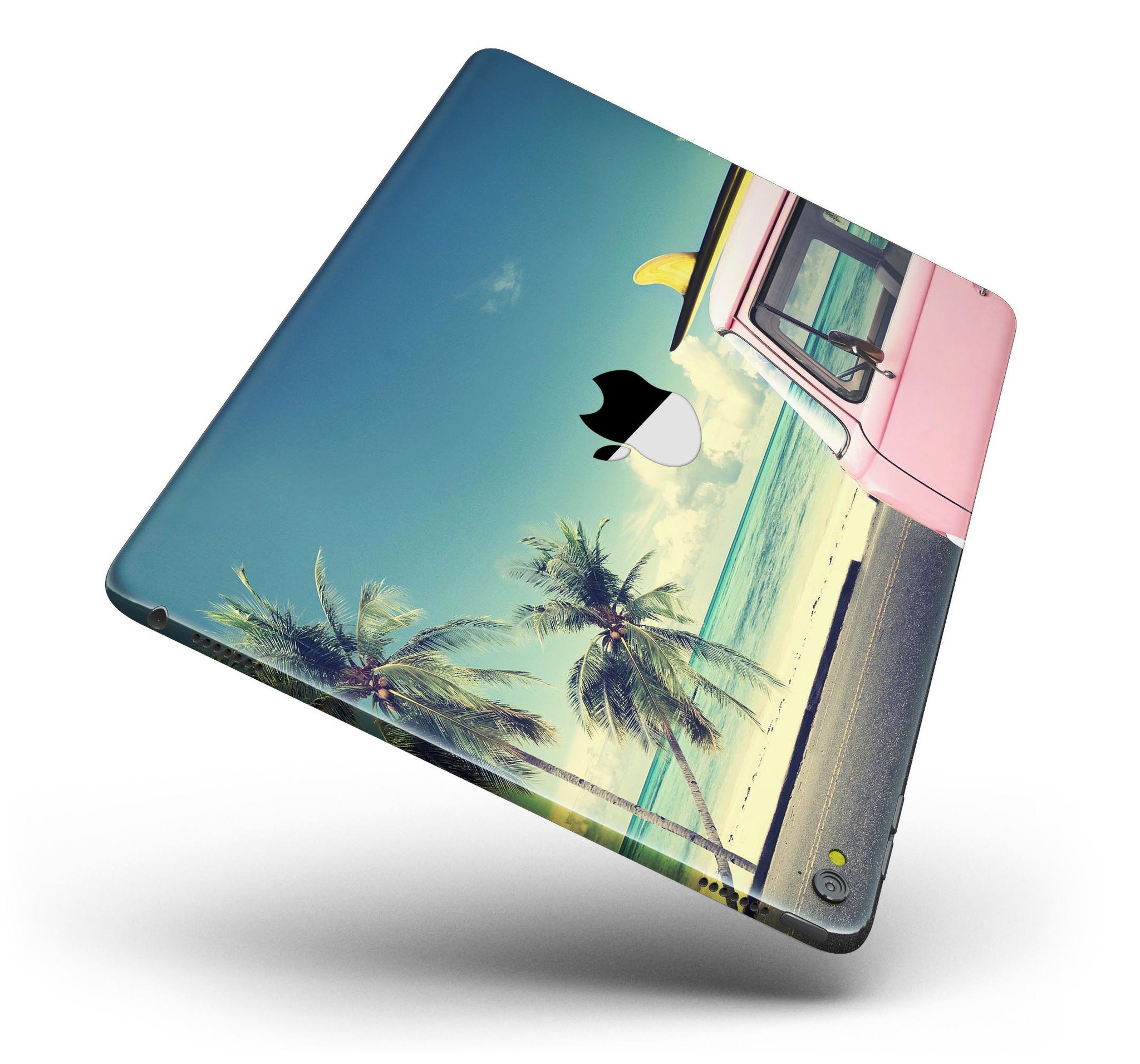 Beach Trip Full Body Skin for iPad Pro, featuring a vibrant beach design, available in glossy and matte finishes, fits 9.7" and 12.9" models.