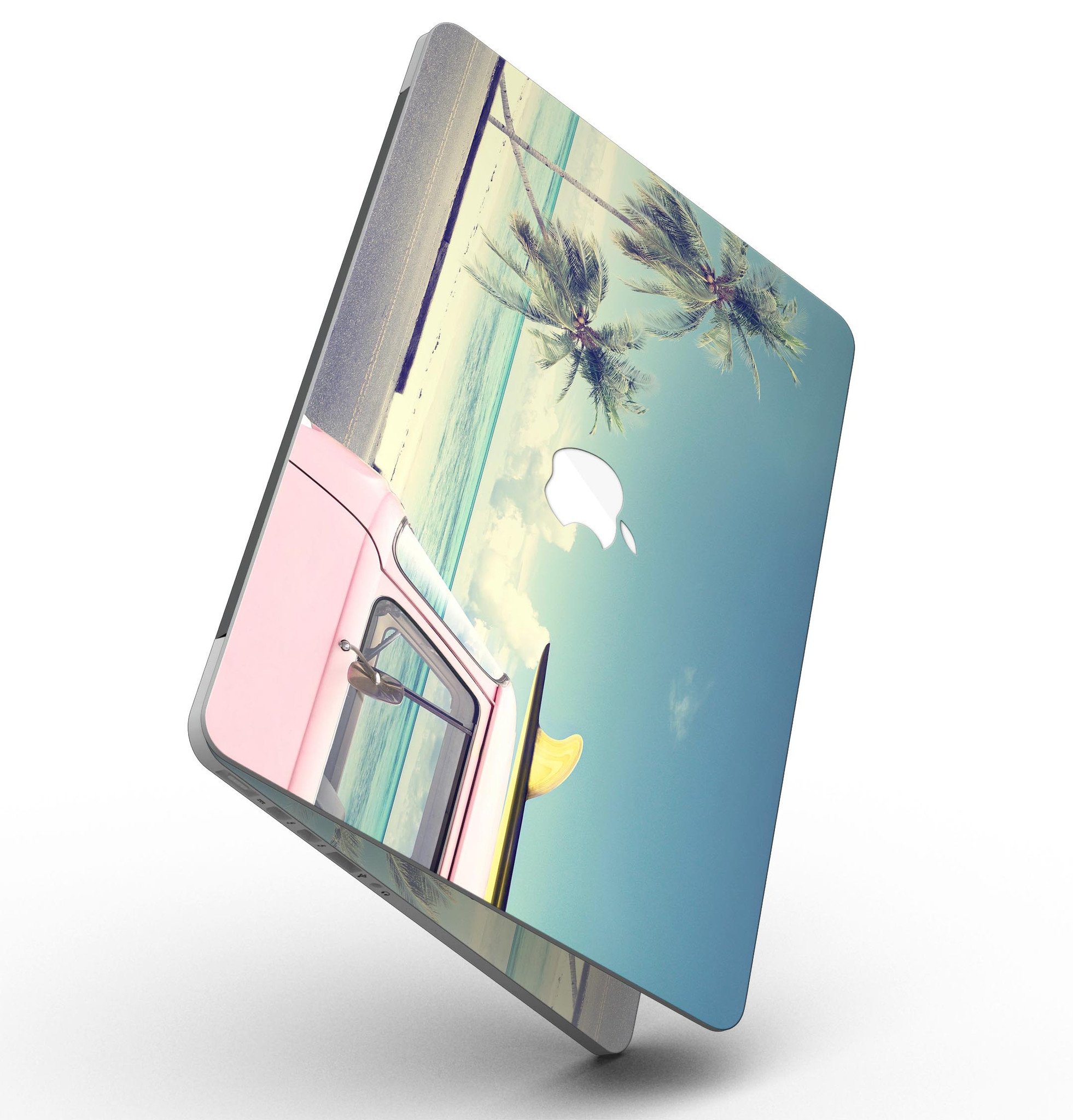 Beach Trip skin kit for MacBook Pro with Retina Display, showcasing vibrant design and premium vinyl material.