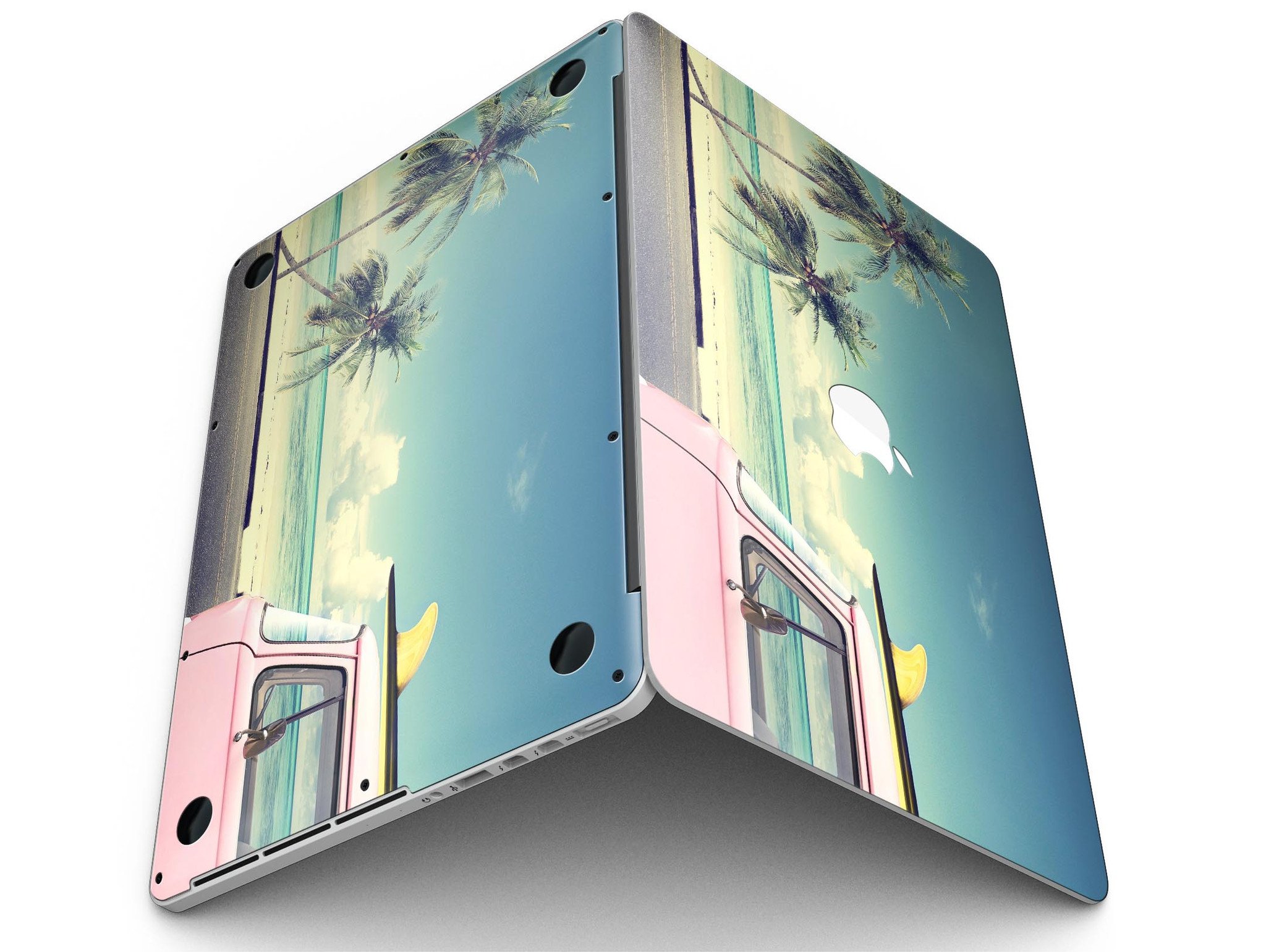 Beach Trip skin kit for MacBook Pro with Retina Display, showcasing vibrant design and premium vinyl material.