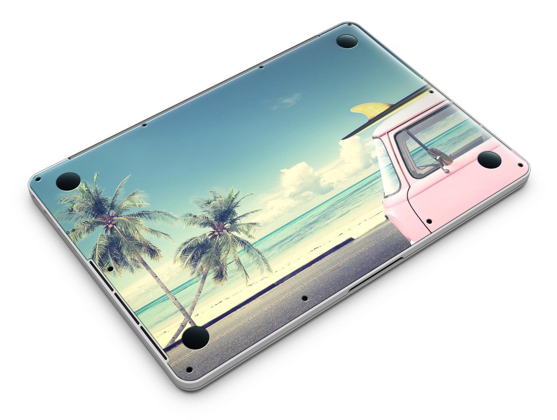 Beach Trip skin kit for MacBook Pro with Retina Display, showcasing vibrant design and premium vinyl material.