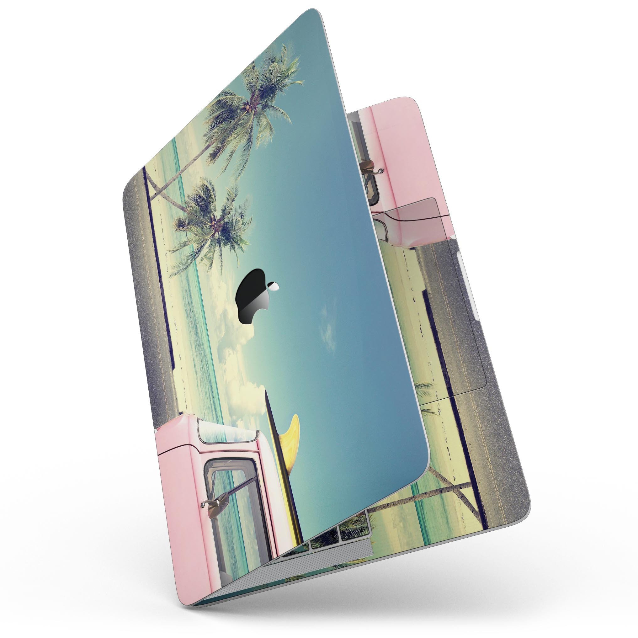 Beach Trip skin kit for MacBook Pro with Touch Bar, featuring vibrant design and premium vinyl material for protection and style.