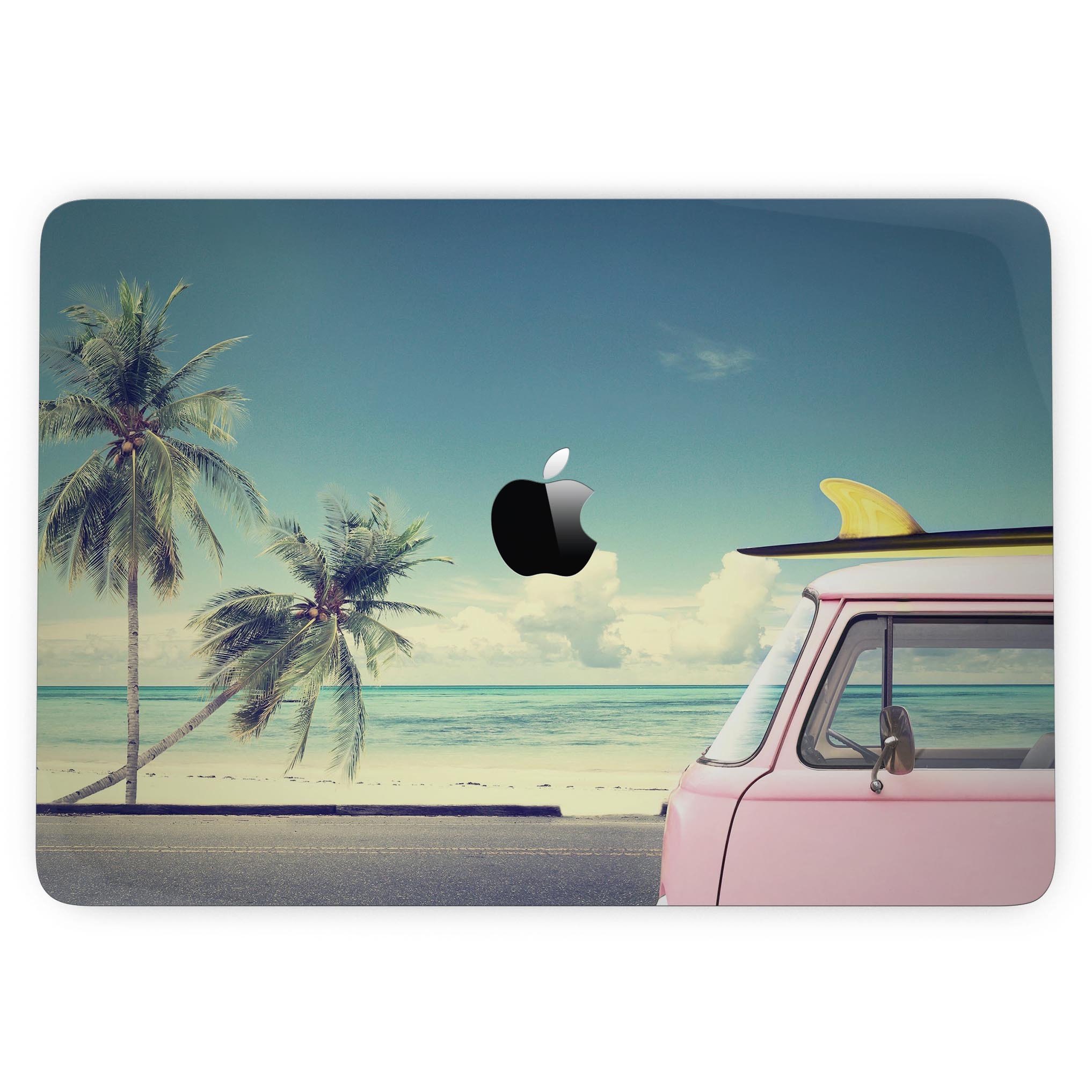 Beach Trip skin kit for MacBook Pro with Touch Bar, featuring vibrant design and premium vinyl material for protection and style.