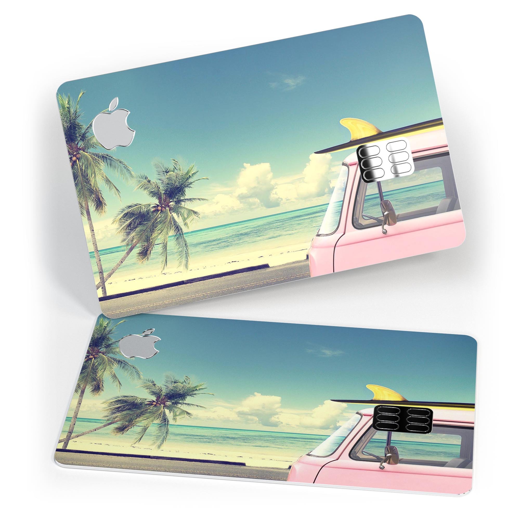 Premium Protective Decal Skin-Kit for Apple Card, showcasing ultra-gloss and soft-matte finishes.