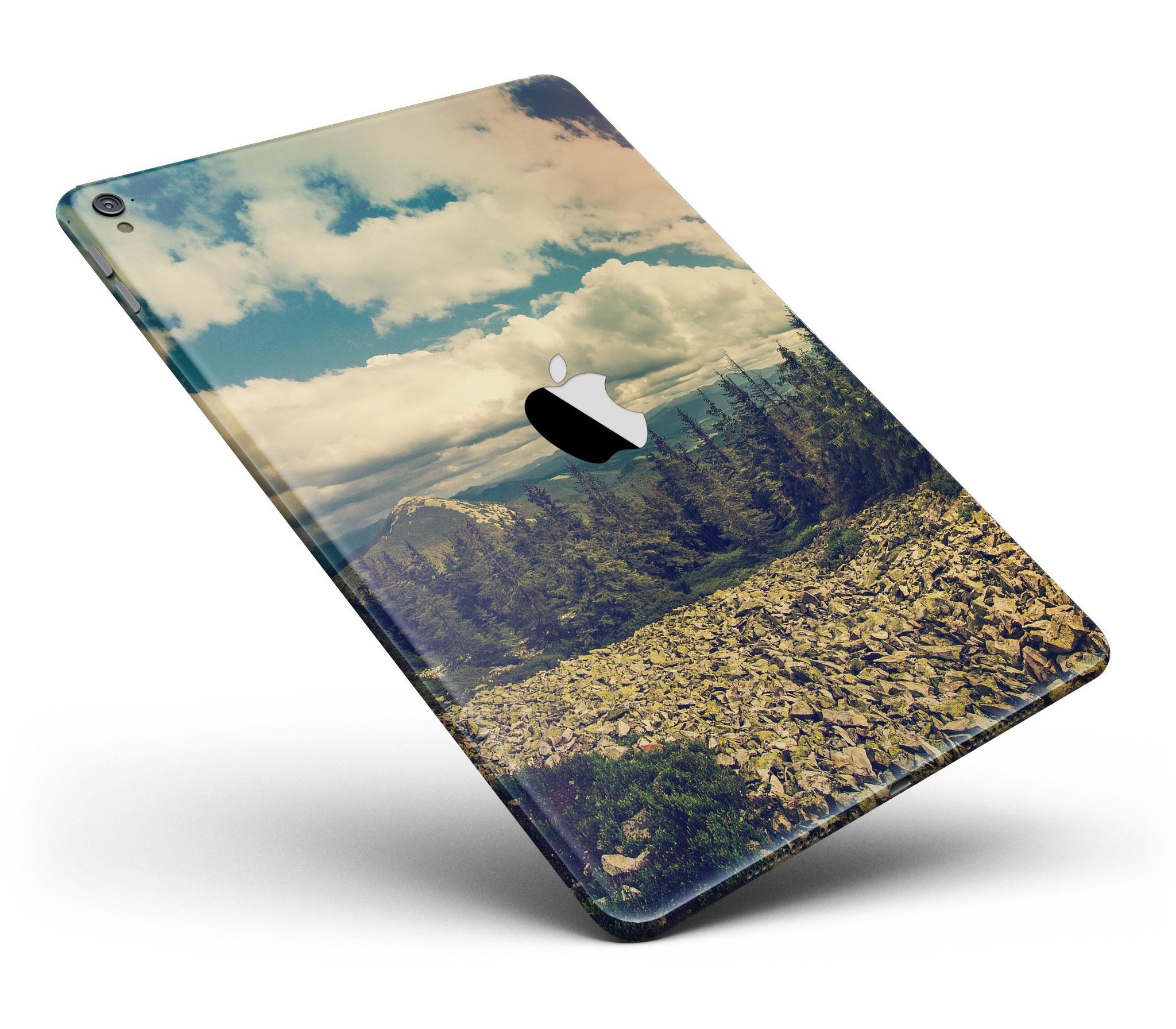 Beautiful scenic mountain view full body skin for iPad Pro 12.9", showcasing vibrant colors and a sleek design.