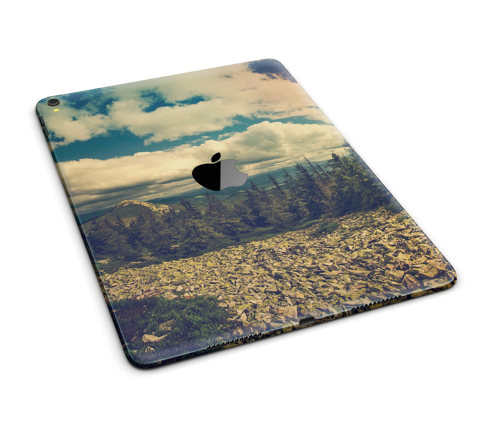 Beautiful scenic mountain view full body skin for iPad Pro 12.9", showcasing vibrant colors and a sleek design.