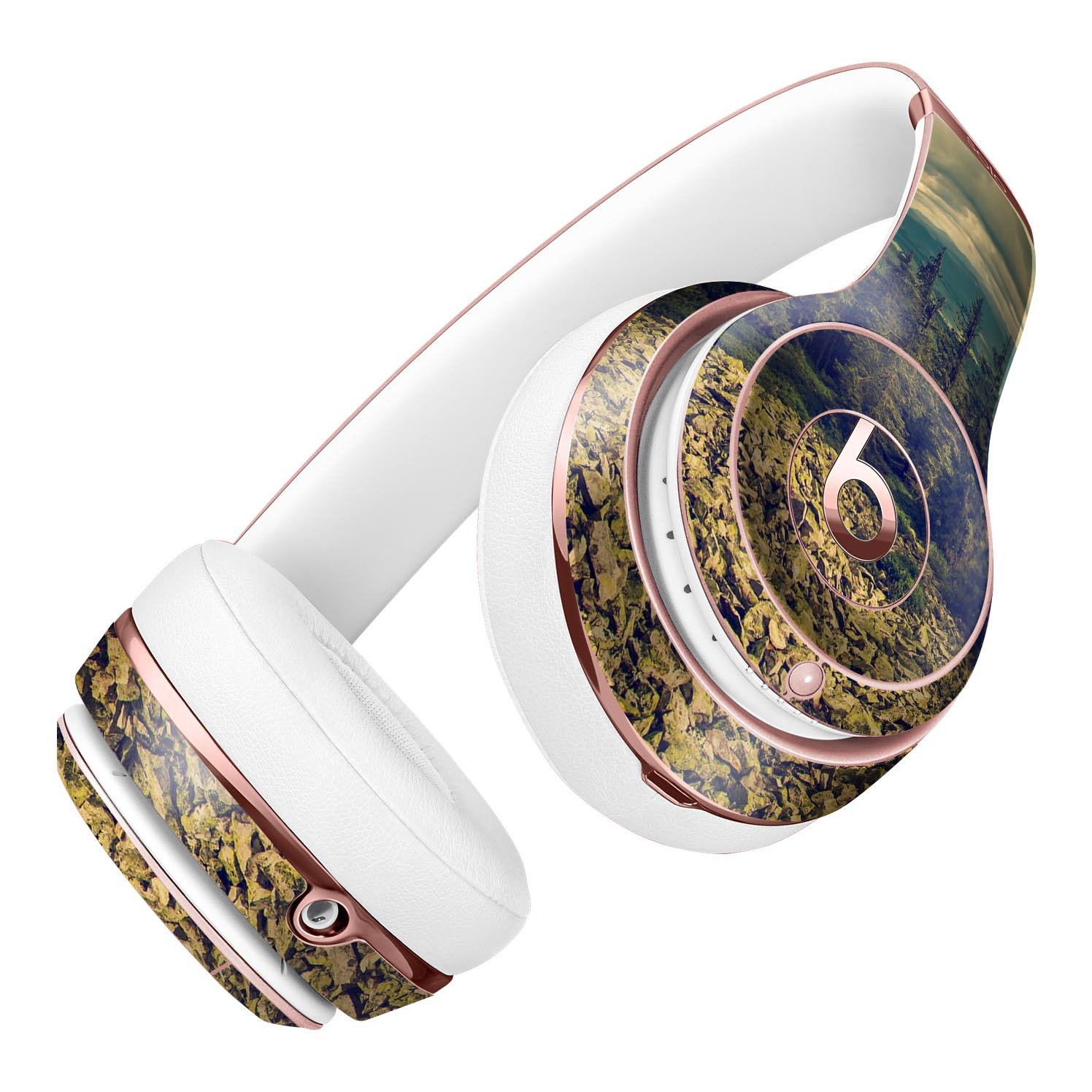 Beautiful Scenic Mountain View Full-Body Skin Kit for Beats by Dre Solo 3 Wireless Headphones, showcasing vibrant mountain graphics.