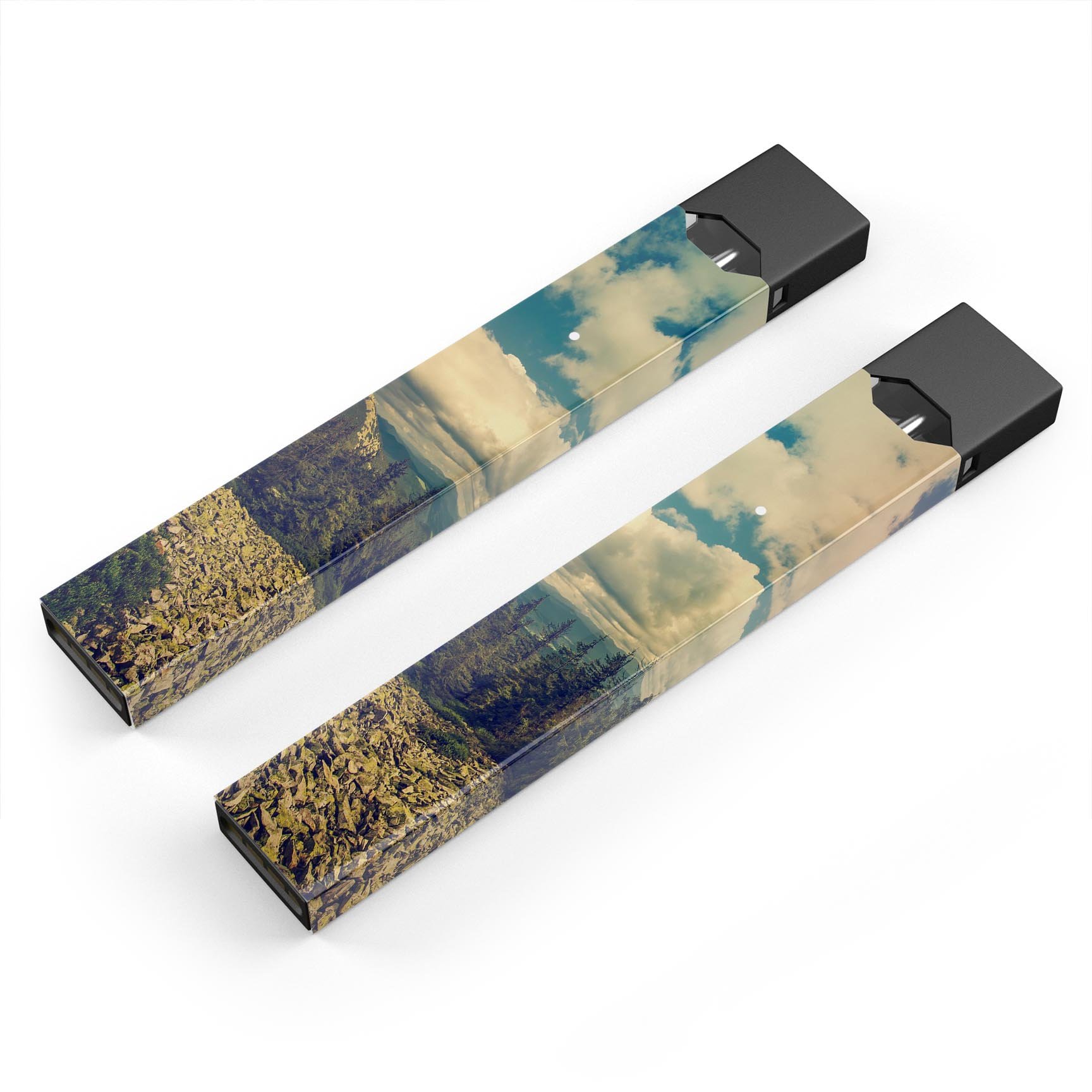 Beautiful Scenic Mountain View decal skin wrap for JUUL vaping device, showcasing vibrant mountain graphics and premium finish.