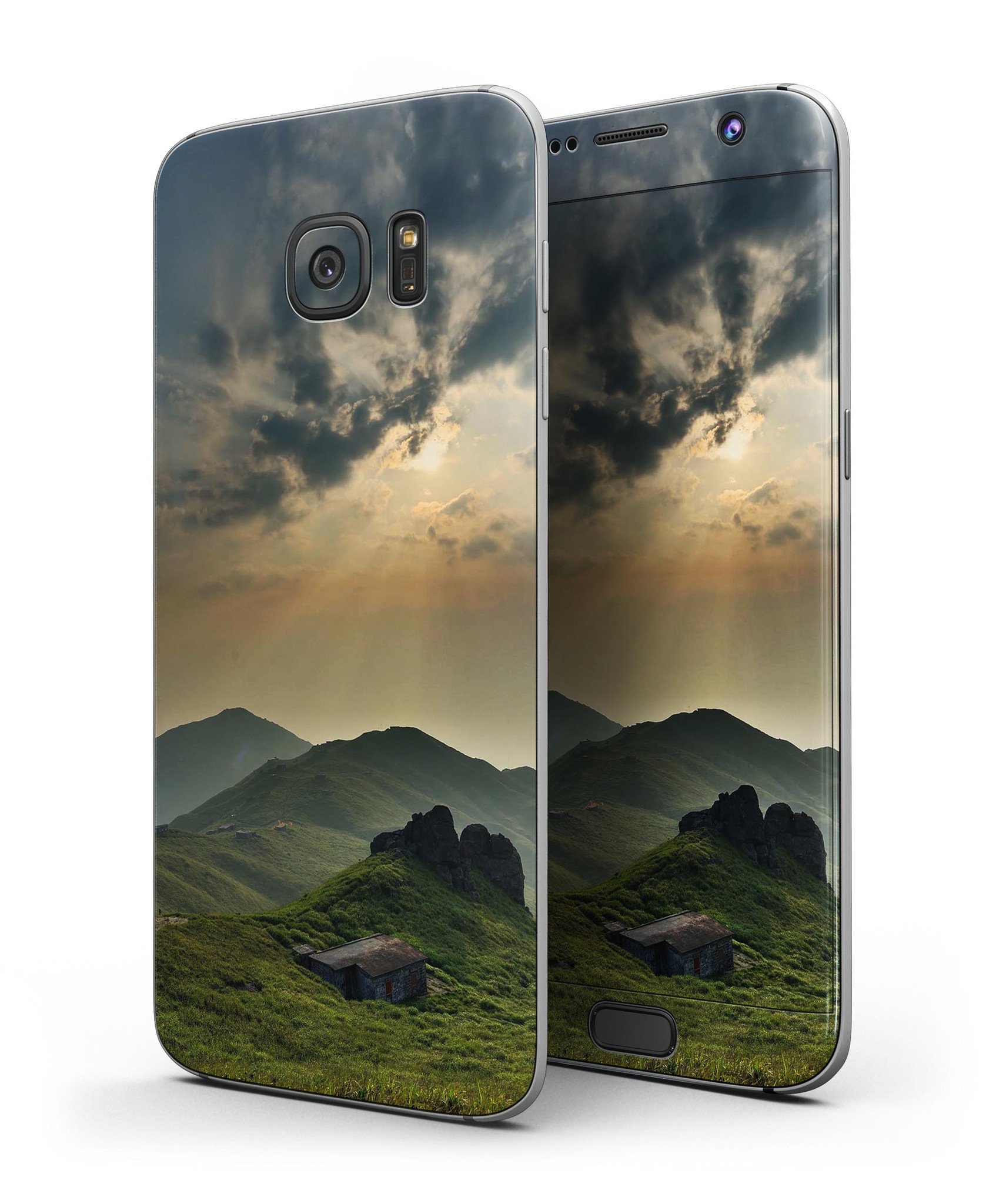 Beautiful Countryside Full Body Skin-Kit for Samsung Galaxy S7, showcasing vibrant design and premium vinyl material.