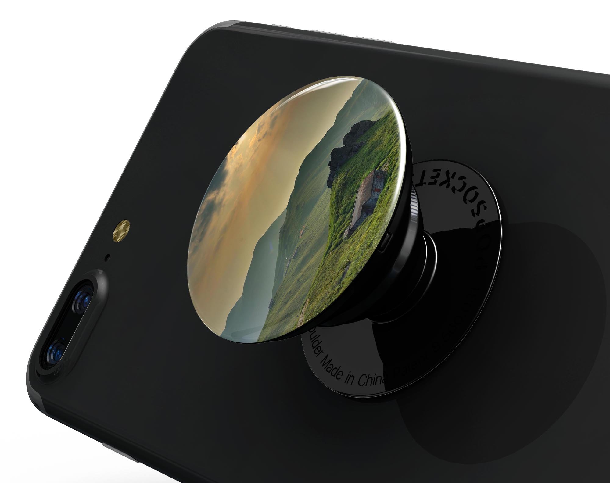 Beautiful Countryside Skin Kit for PopSockets featuring vibrant colors and a durable vinyl finish.