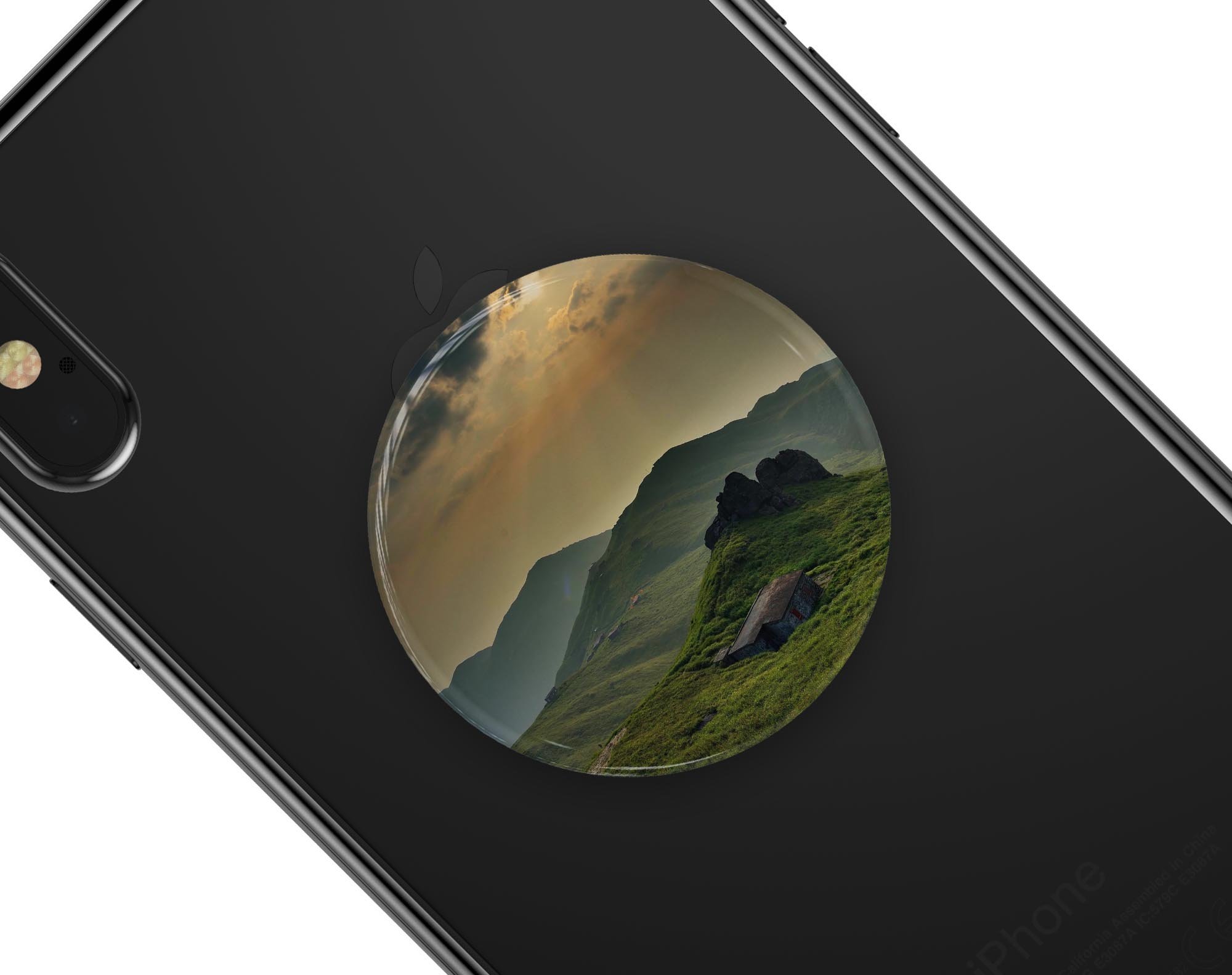 Beautiful Countryside Skin Kit for PopSockets featuring vibrant colors and a durable vinyl finish.