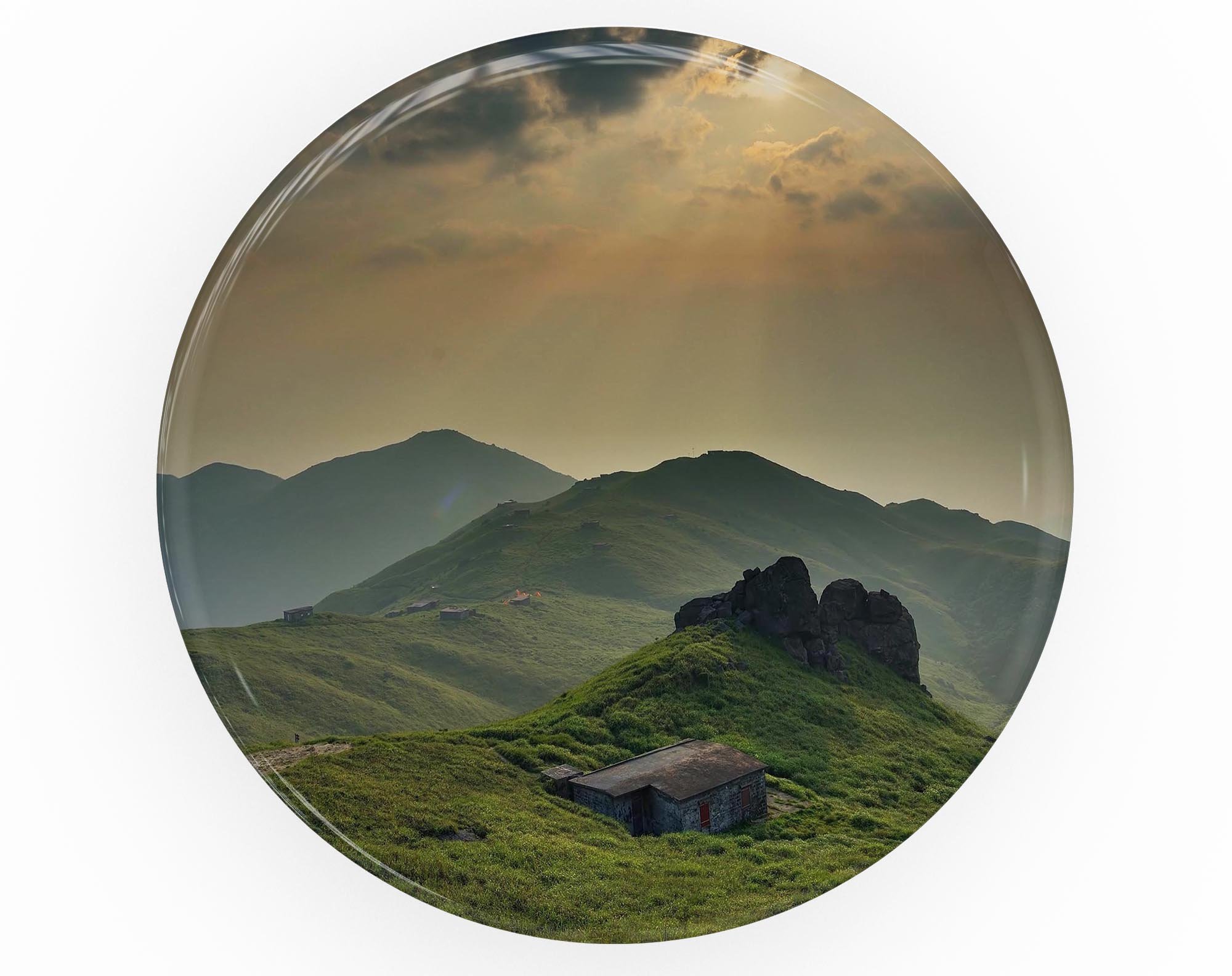 Beautiful Countryside Skin Kit for PopSockets featuring vibrant colors and a durable vinyl finish.