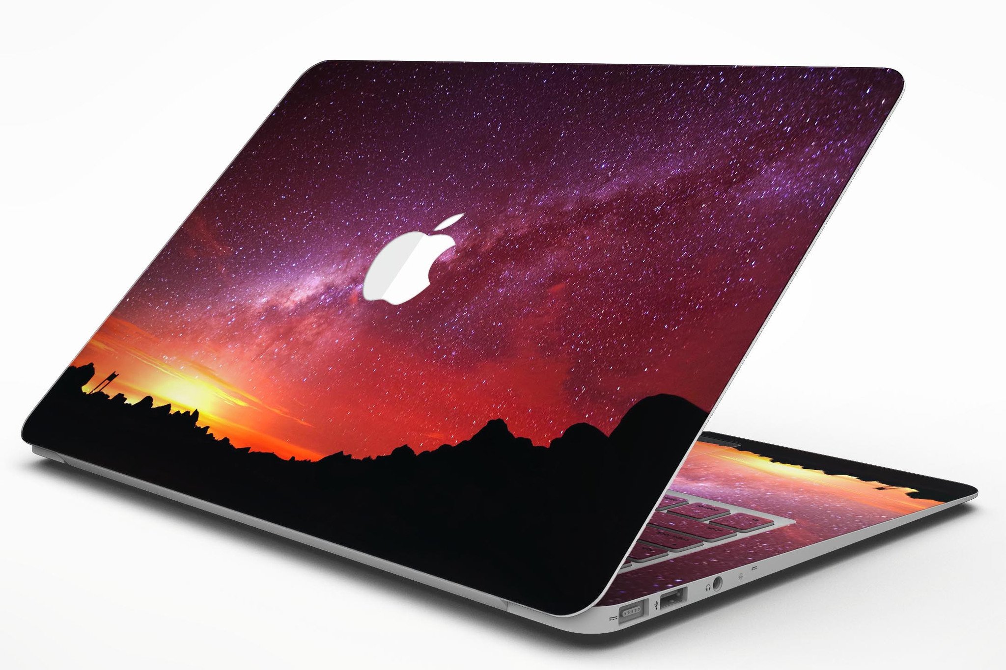 Beautiful Milky Way Sunset skin kit for MacBook Air, showcasing vibrant colors and intricate design for stylish protection.