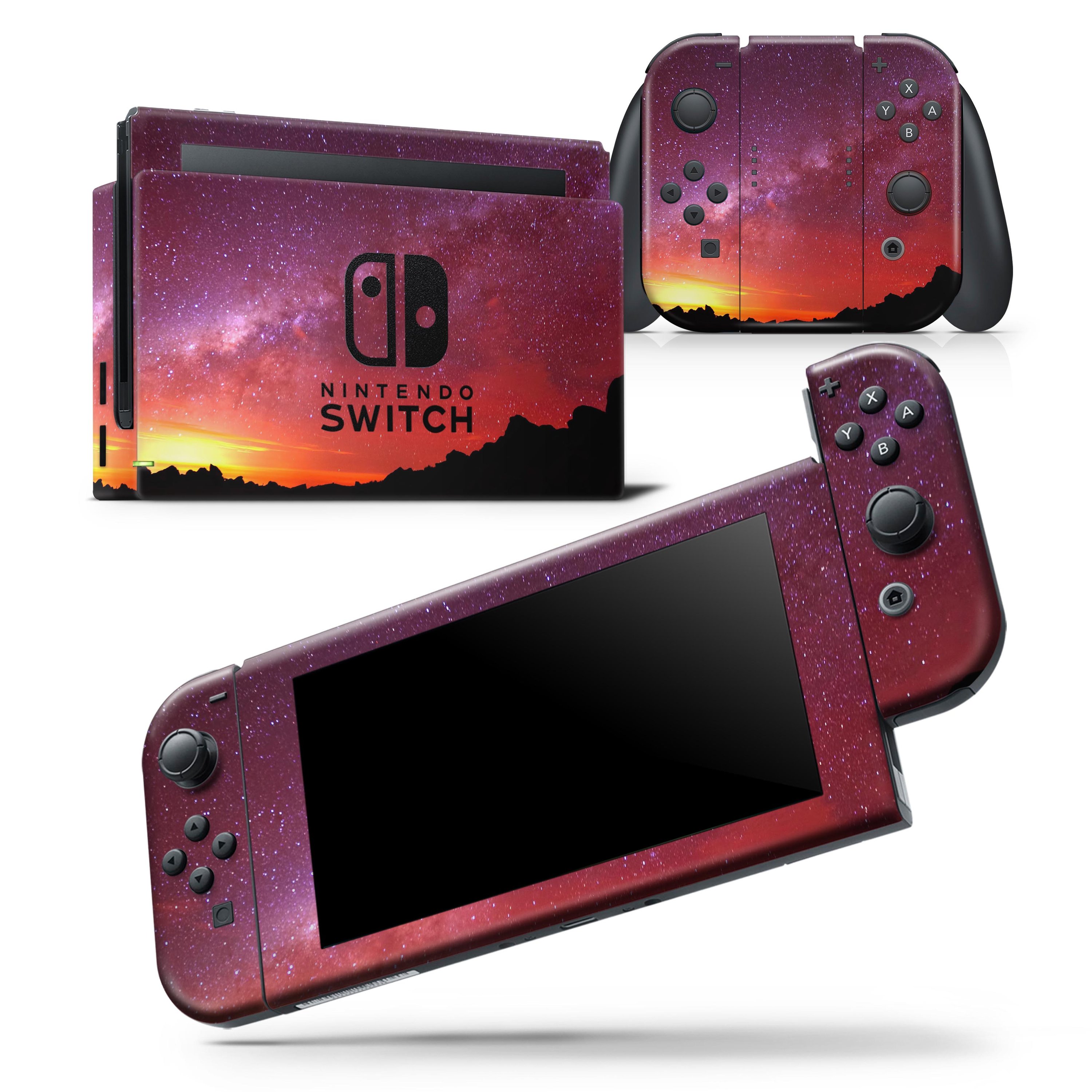 Beautiful Milky Way Sunset skin wrap decal for Nintendo Switch Lite, showcasing vibrant colors and a sleek design.