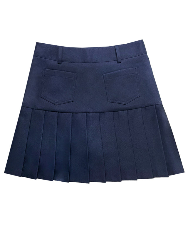 BENECIA 12 Asymmetric Culottes in Navy, showcasing a stylish asymmetric design and comfortable fabric blend.