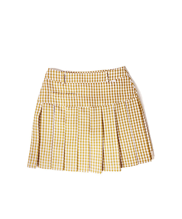 BENECIA 12 Avenue Check Culottes in Beige, featuring a stylish check pattern and comfortable fabric blend.