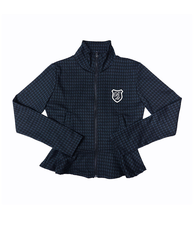 BENECIA 12 Big Hound Zip-up jacket in blue and black, showcasing its stylish design and zip-up feature.