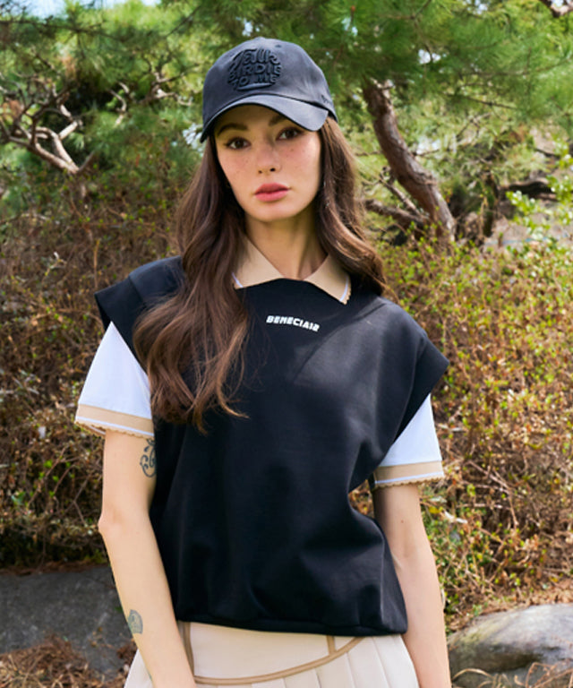 BENECIA 12 Birdie Ball Cap in Black, made from 100% polyester, featuring a sleek design suitable for outdoor activities.