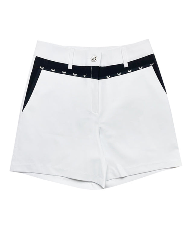 BENECIA 12 Celebrity Shorts in White, showcasing a stylish design with a lightweight fabric suitable for summer wear.