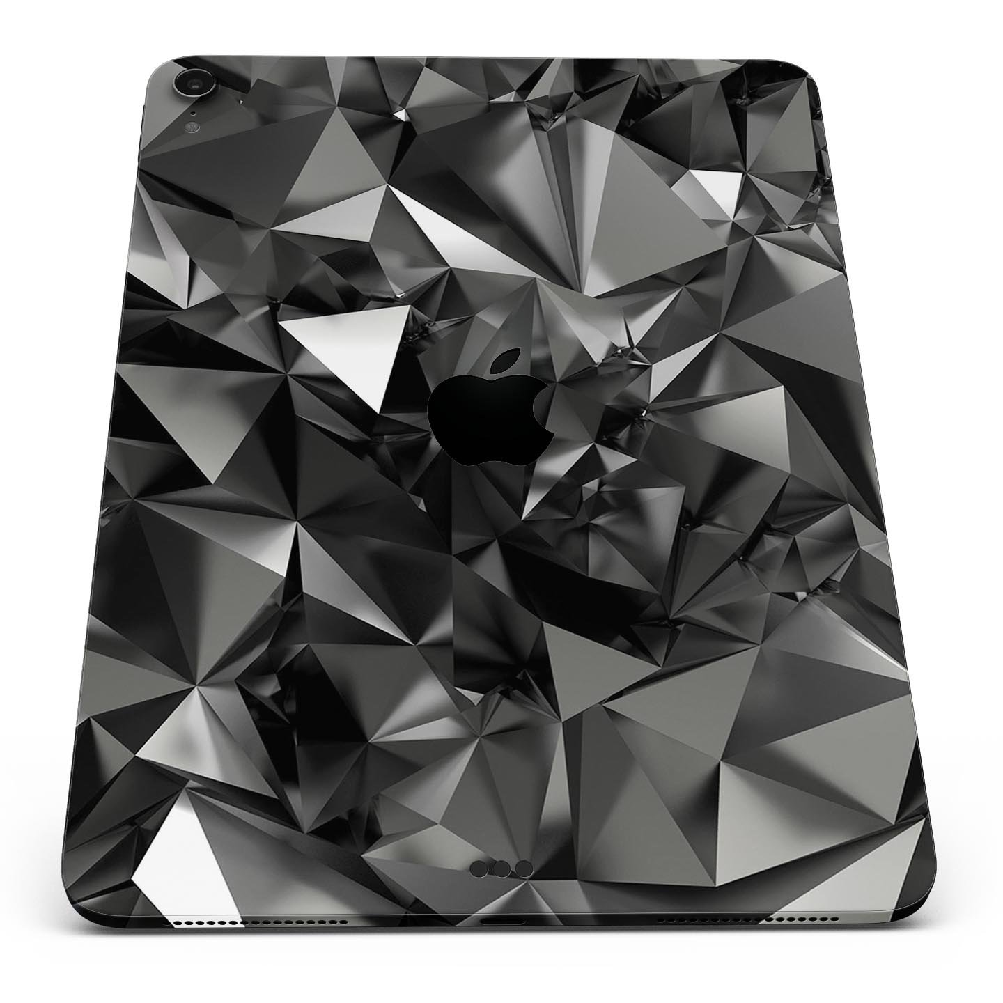 Black 3D Diamond Surface skin decal for Apple iPad Pro, showcasing its sleek design and premium finish.