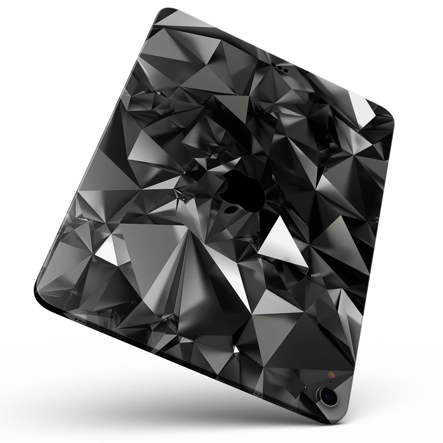 Black 3D Diamond Surface skin decal for Apple iPad Pro, showcasing its sleek design and premium finish.