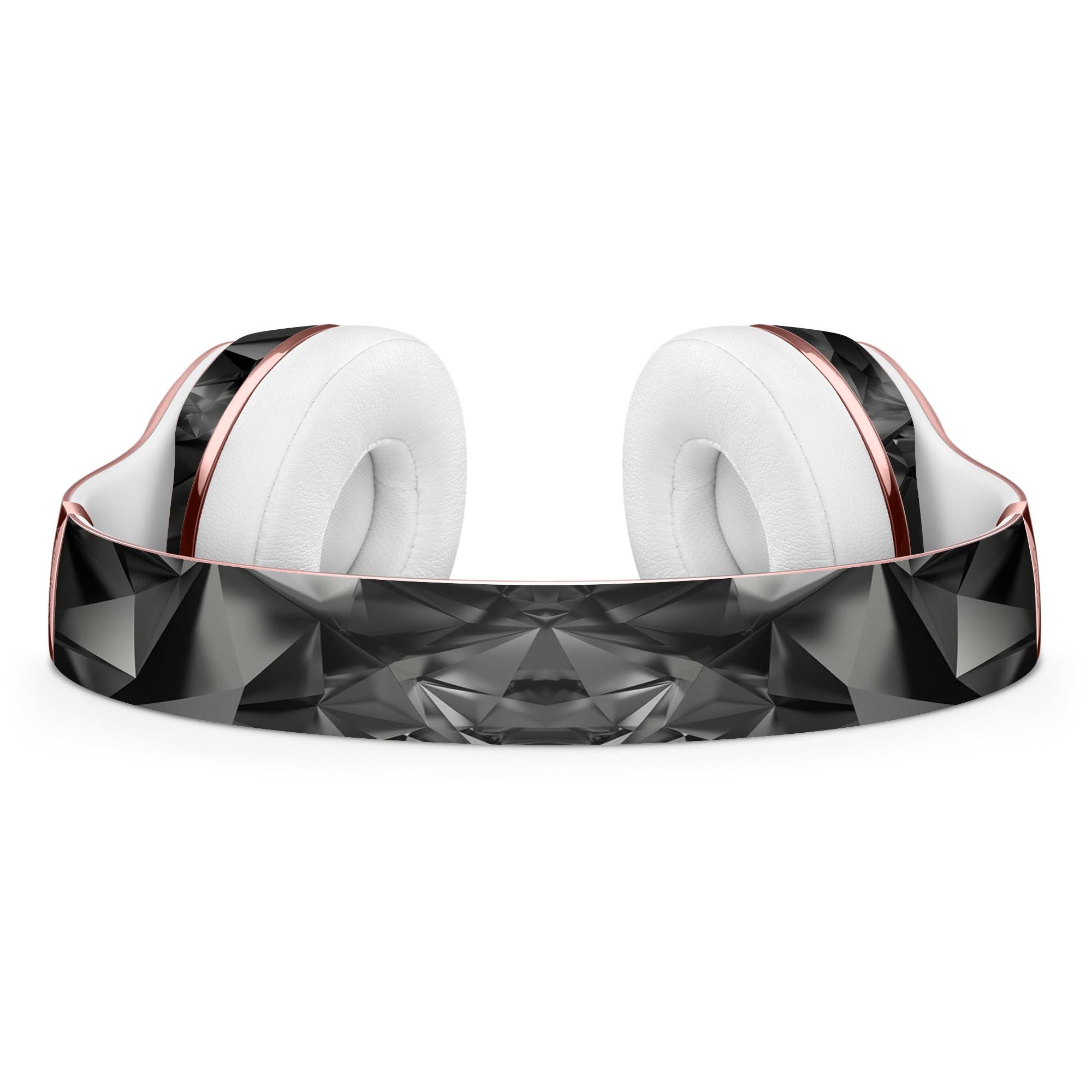 Black 3D Diamond Surface Full-Body Skin Kit for Beats by Dre Solo 3 Wireless Headphones, showcasing a stylish design and premium vinyl material.