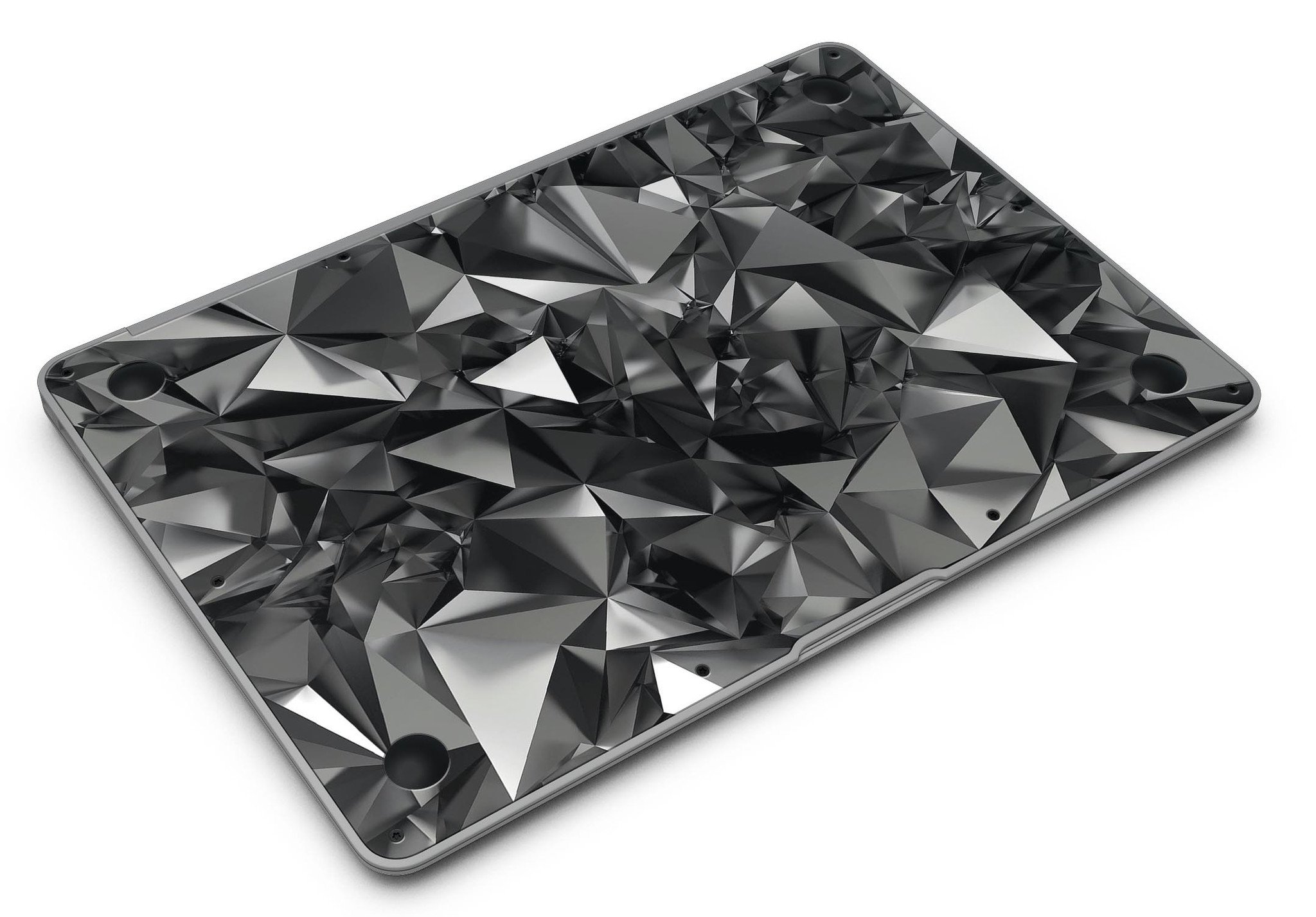 Black 3D Diamond Surface Skin Kit for MacBook Air, showcasing a stylish design that protects the device from scratches.