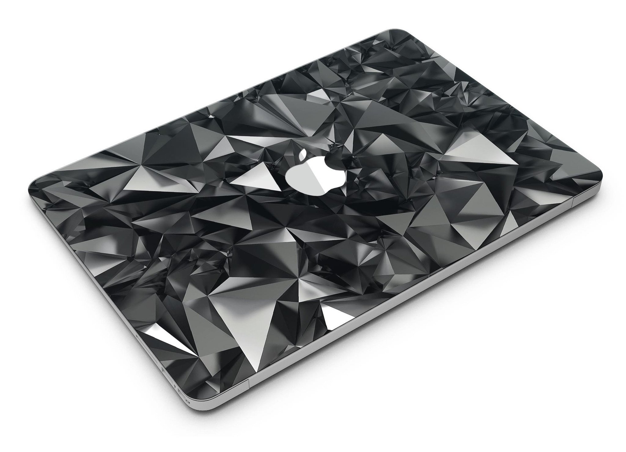 Black 3D Diamond Surface Skin Kit for MacBook Air, showcasing a stylish design that protects the device from scratches.