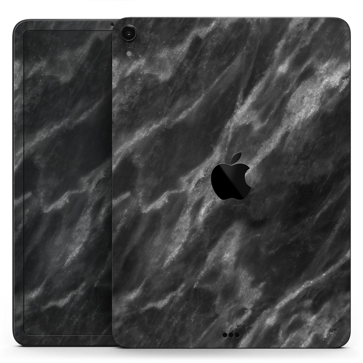 Black and Chalky White Marble skin decal for Apple devices, showcasing a stylish and protective design.