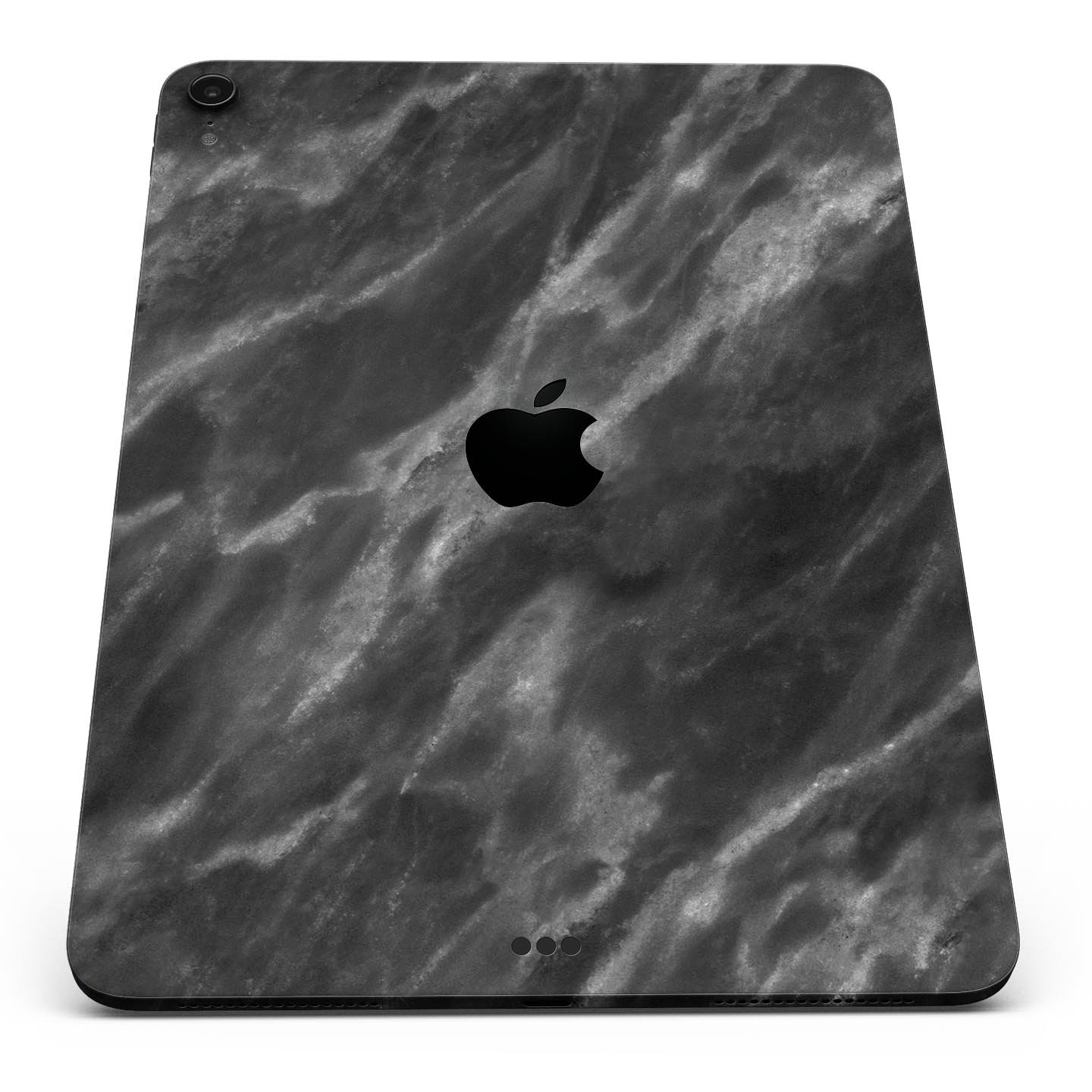 Black and Chalky White Marble skin decal for Apple devices, showcasing a stylish and protective design.