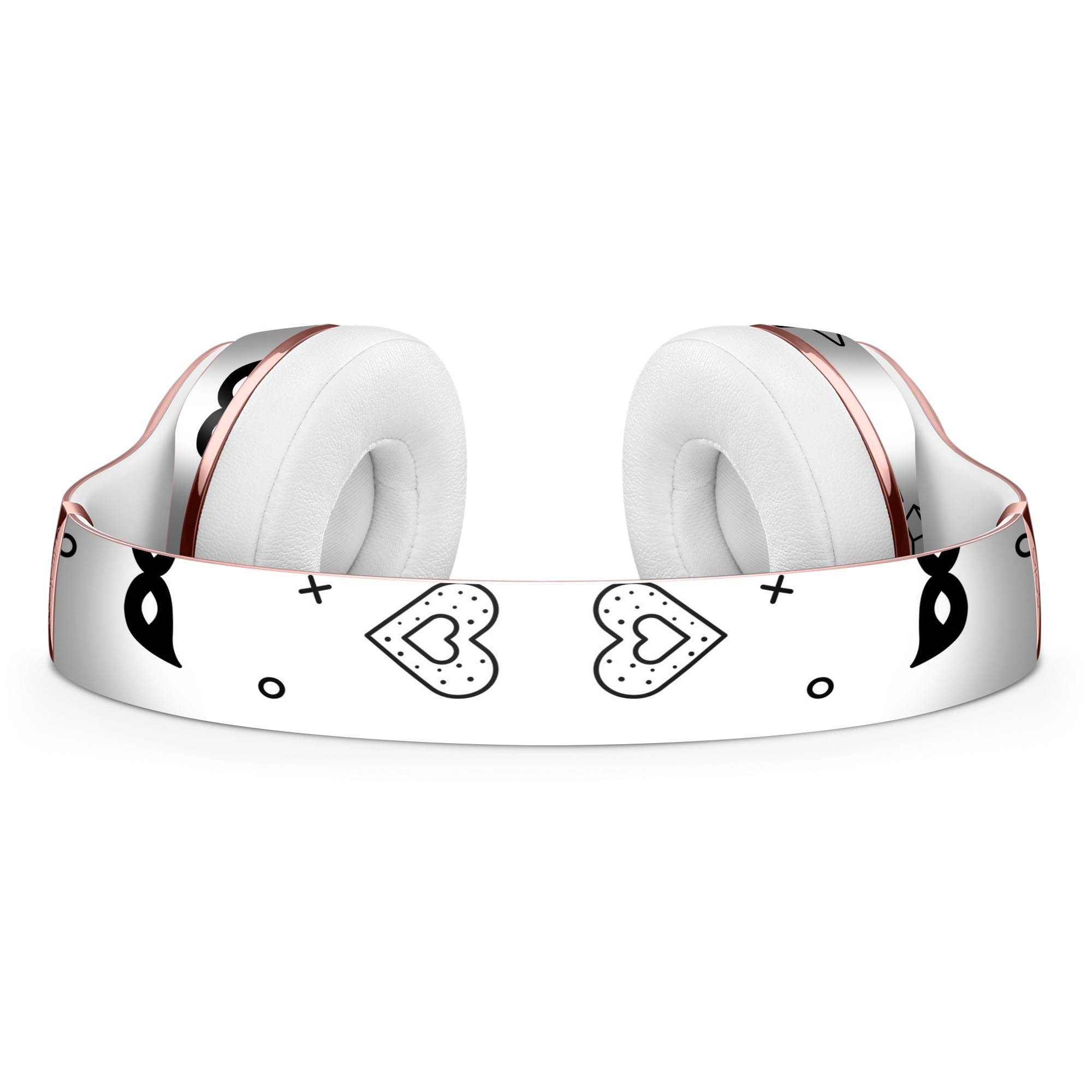 Black Doodles Lightning Full-Body Skin Kit for Beats by Dre Solo 3 Wireless Headphones, showcasing a vibrant design and premium vinyl material.