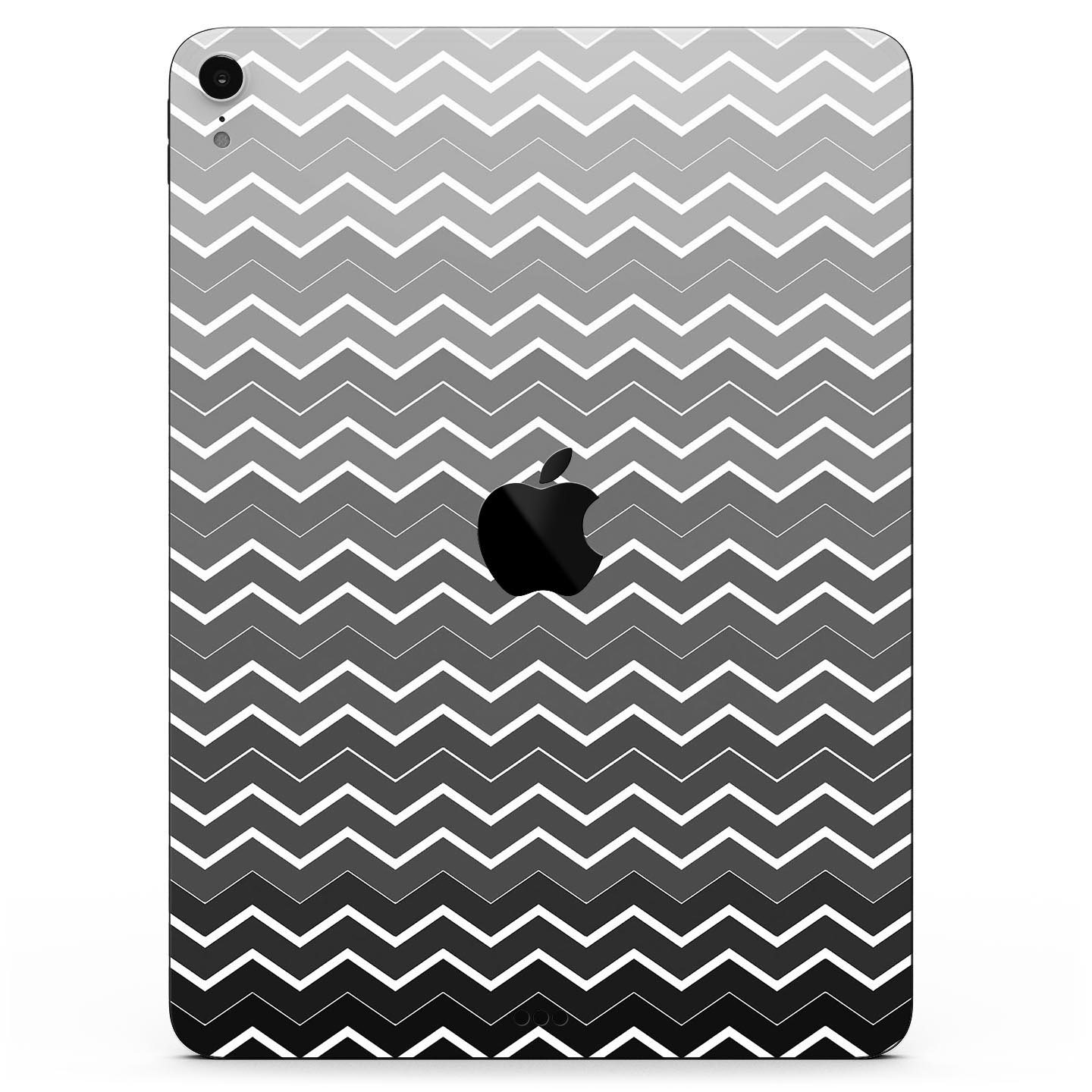 Black Gradient Layered Chevron skin decal for Apple devices, showcasing a sleek design and premium quality materials.