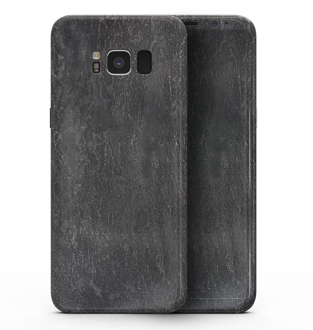 Black Grunge Acid Washed Surface Full-Body Skin for Samsung Galaxy S8, showcasing a stylish design with a textured finish.