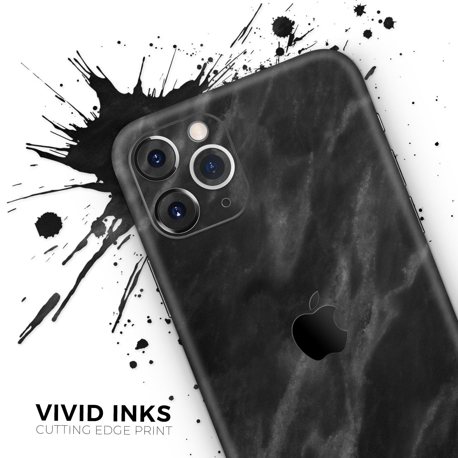 Black Marble Surface Skin-Kit for Apple iPhone 13, showcasing a stylish marble design on a sleek device.