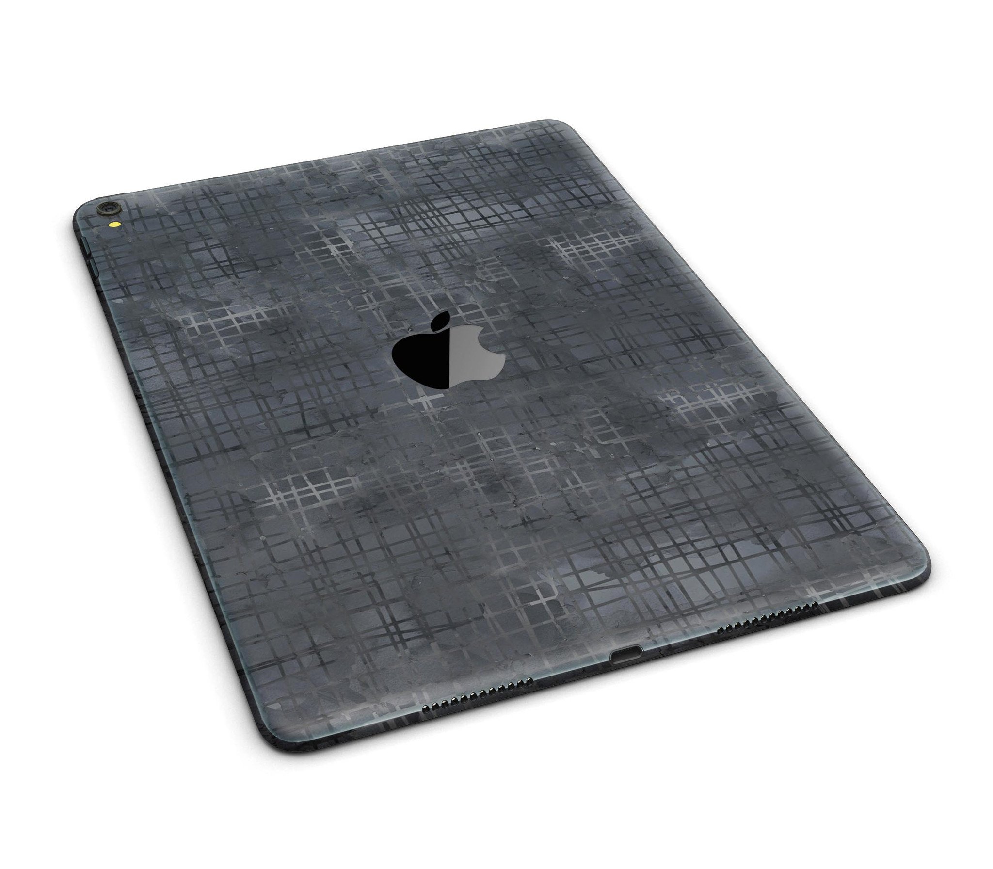 Black Watercolor Cross Hatch Full Body Skin for iPad Pro, showcasing a stylish design that fits perfectly on the device.