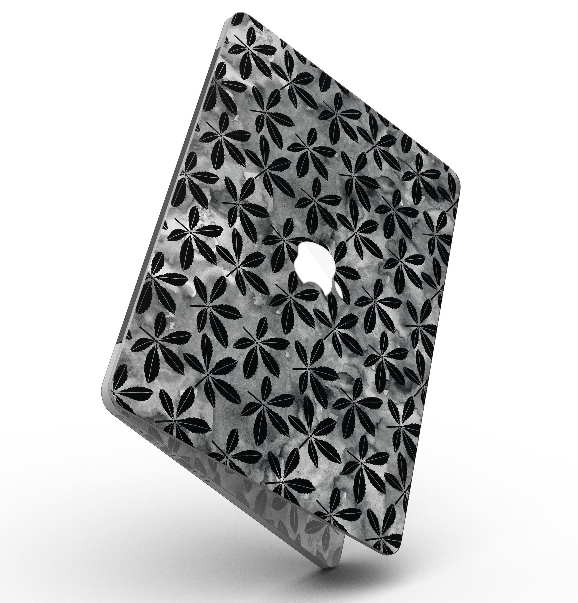 Black Watercolor Holly skin for MacBook Pro with Retina Display, showcasing a vibrant watercolor design that adds style and protection.