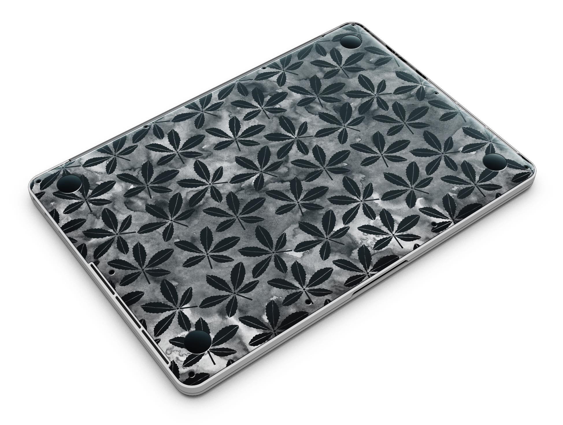 Black Watercolor Holly skin for MacBook Pro with Retina Display, showcasing a vibrant watercolor design that adds style and protection.